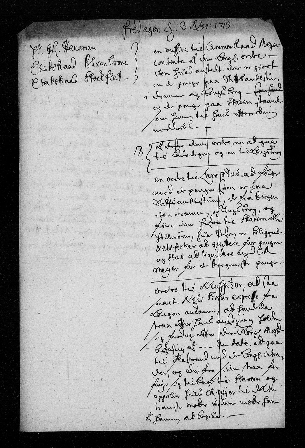 Stattholderembetet 1572-1771, AV/RA-EA-2870/Aa/L0005: Konsept til voteringsprotokoll, 1713, s. 230