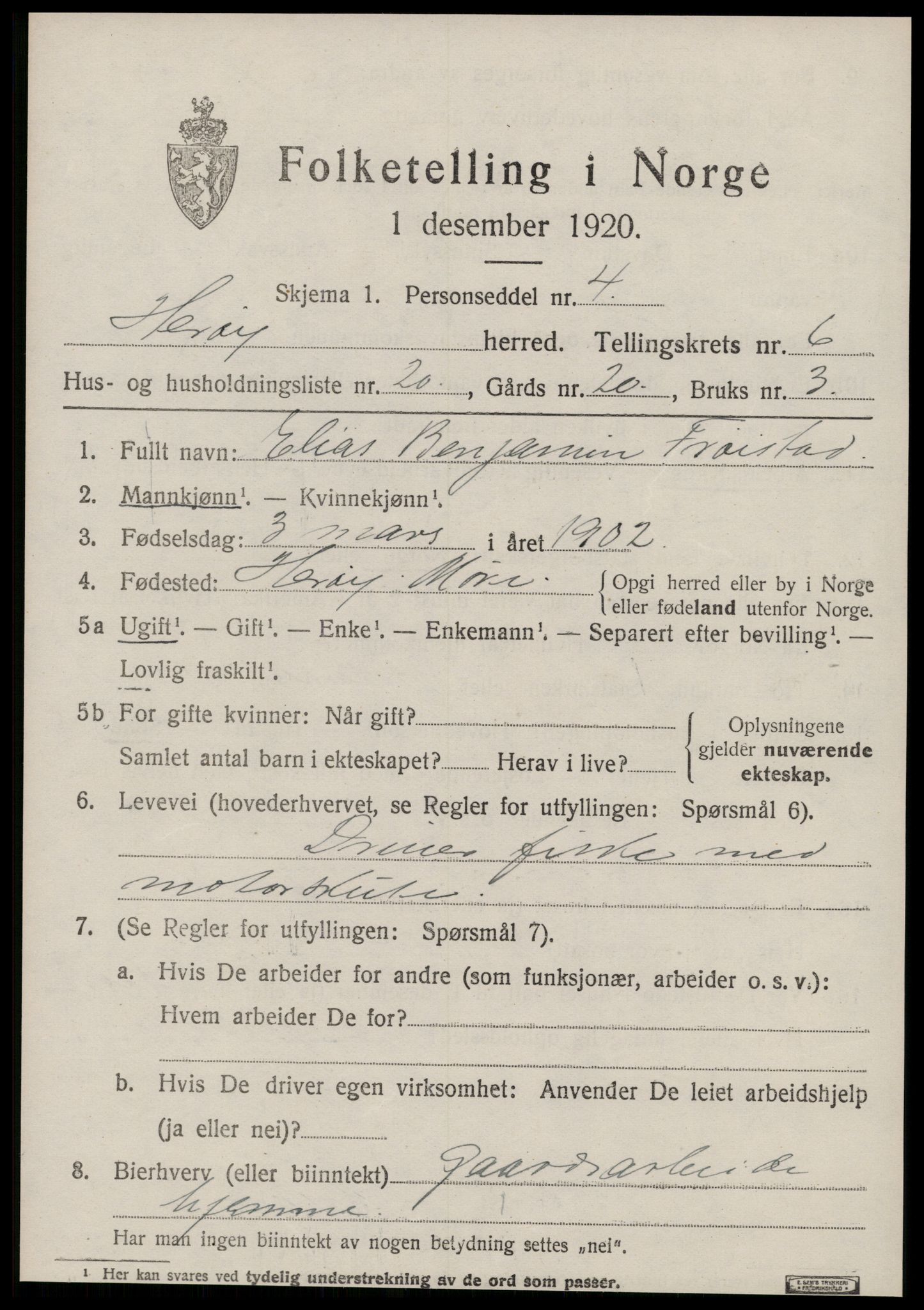 SAT, Folketelling 1920 for 1515 Herøy herred, 1920, s. 3883