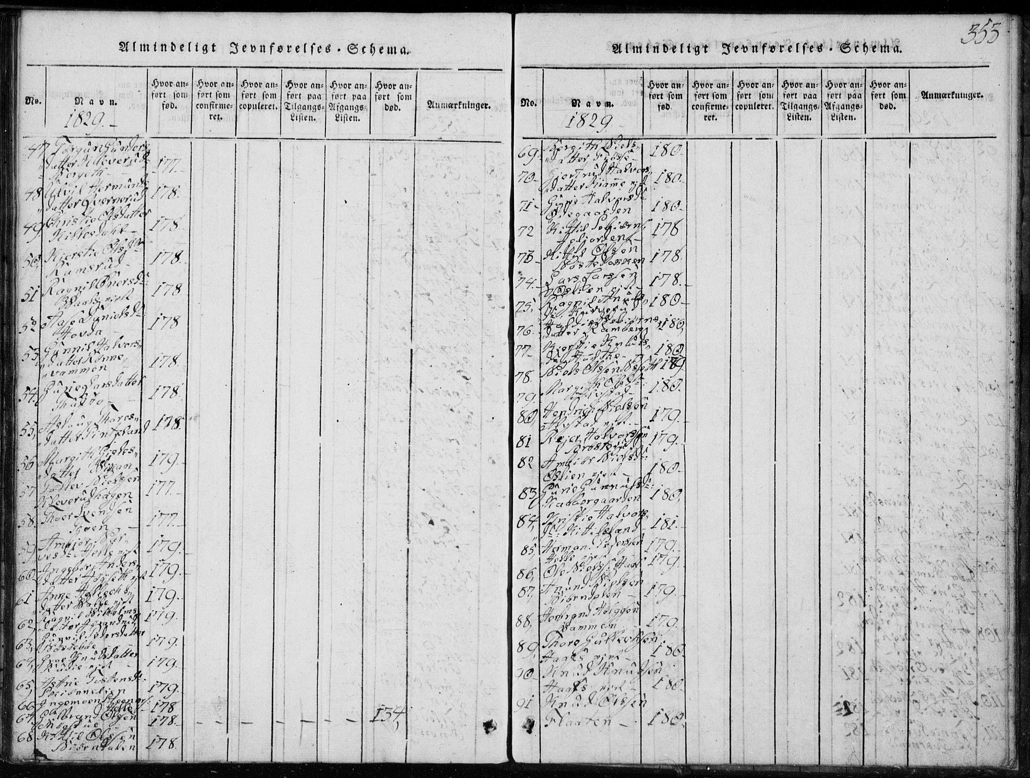 Rollag kirkebøker, AV/SAKO-A-240/G/Ga/L0001: Klokkerbok nr. I 1, 1814-1831, s. 353