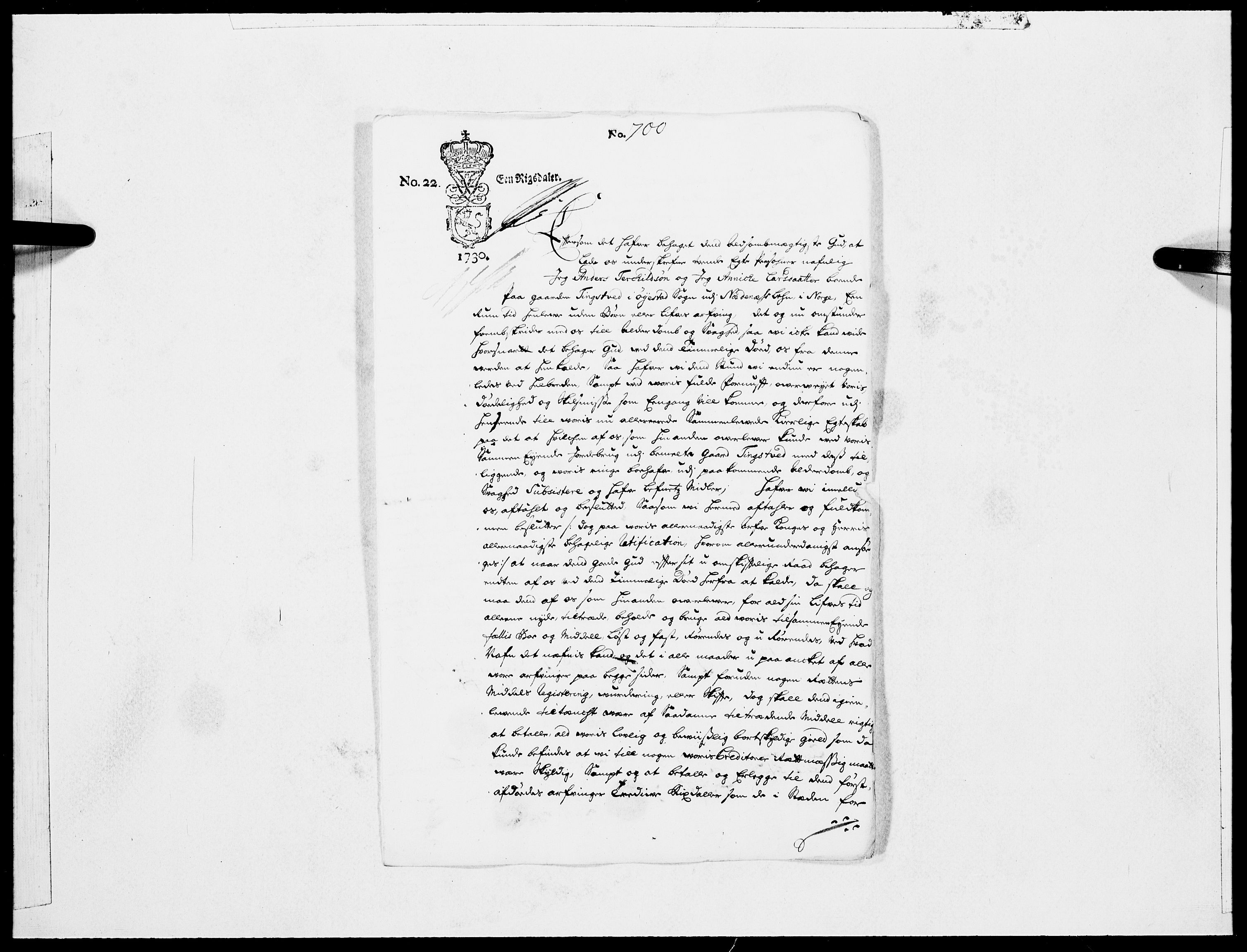 Danske Kanselli 1572-1799, AV/RA-EA-3023/F/Fc/Fcc/Fcca/L0106: Norske innlegg 1572-1799, 1730, s. 388