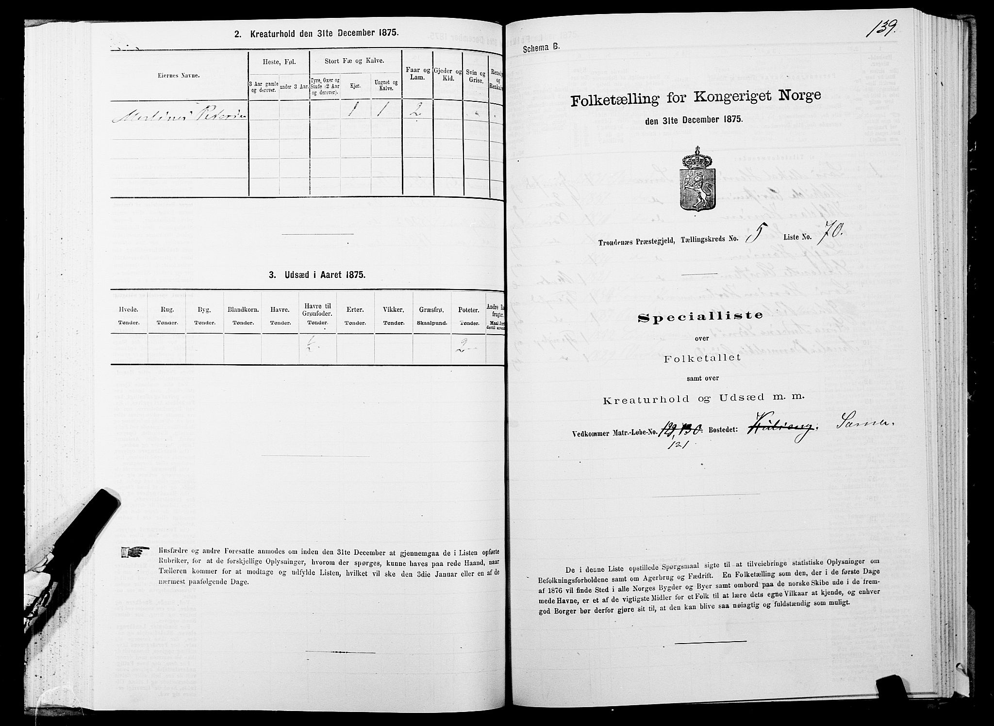 SATØ, Folketelling 1875 for 1914P Trondenes prestegjeld, 1875, s. 5139