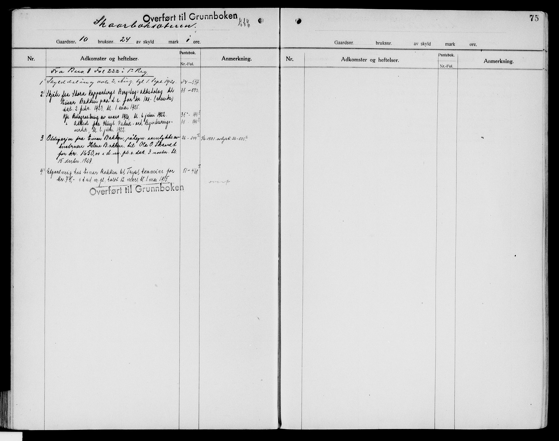 Sør-Østerdal sorenskriveri, AV/SAH-TING-018/H/Ha/Hab/L0045: Panteregister nr. 6, 1920-1950, s. 75