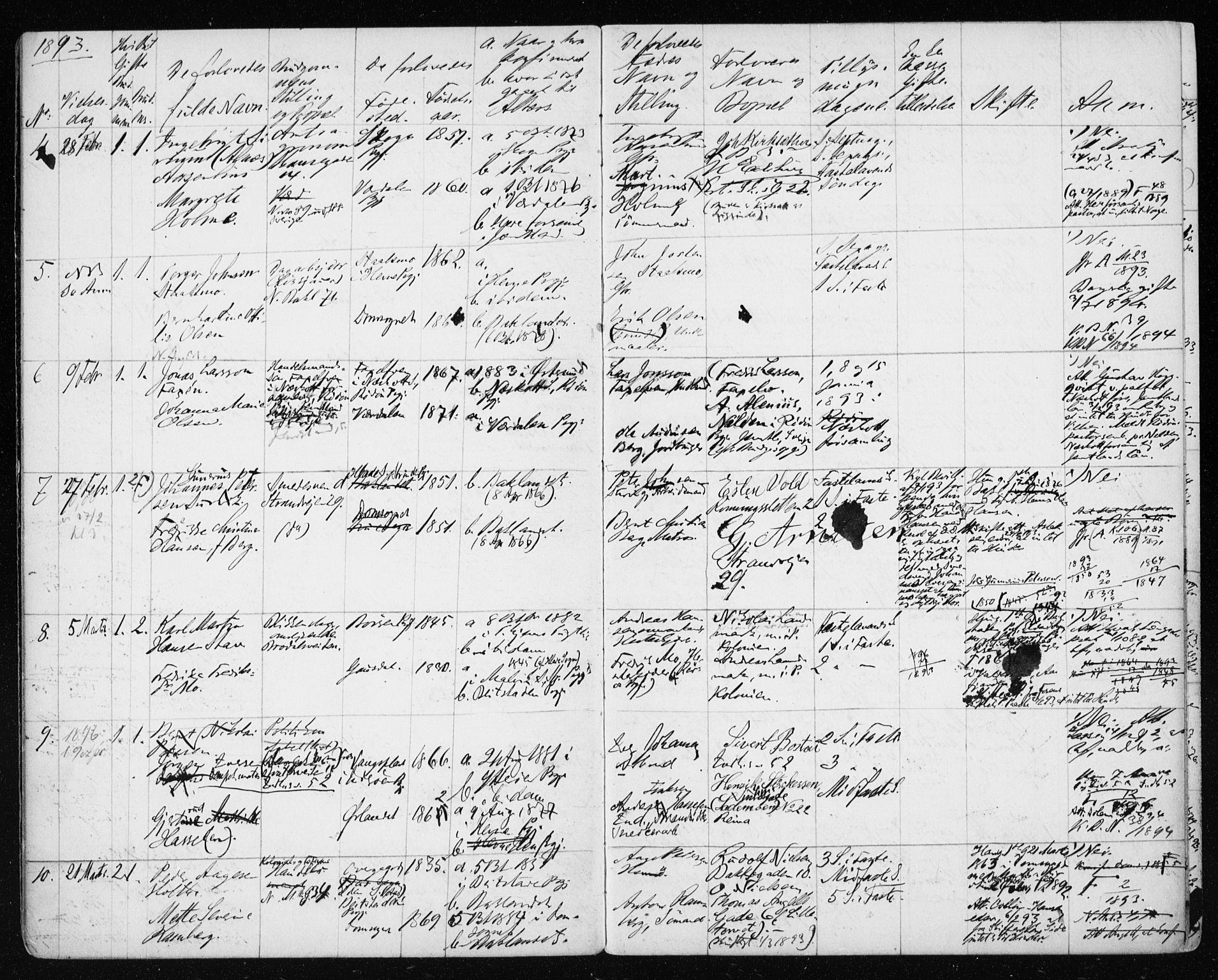 Ministerialprotokoller, klokkerbøker og fødselsregistre - Sør-Trøndelag, AV/SAT-A-1456/604/L0191: Ministerialbok nr. 604A12, 1892-1900