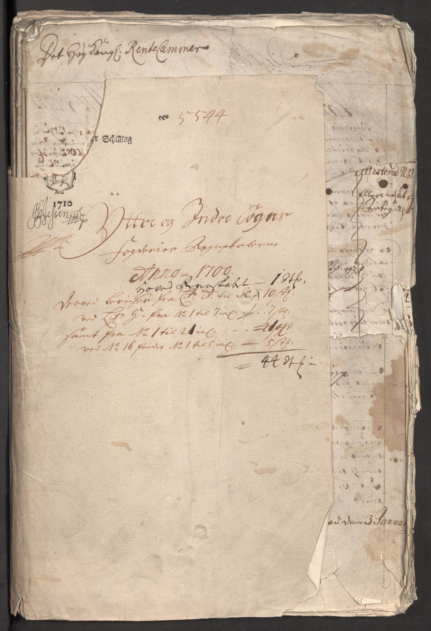 Rentekammeret inntil 1814, Reviderte regnskaper, Fogderegnskap, RA/EA-4092/R52/L3311: Fogderegnskap Sogn, 1700-1701, s. 3