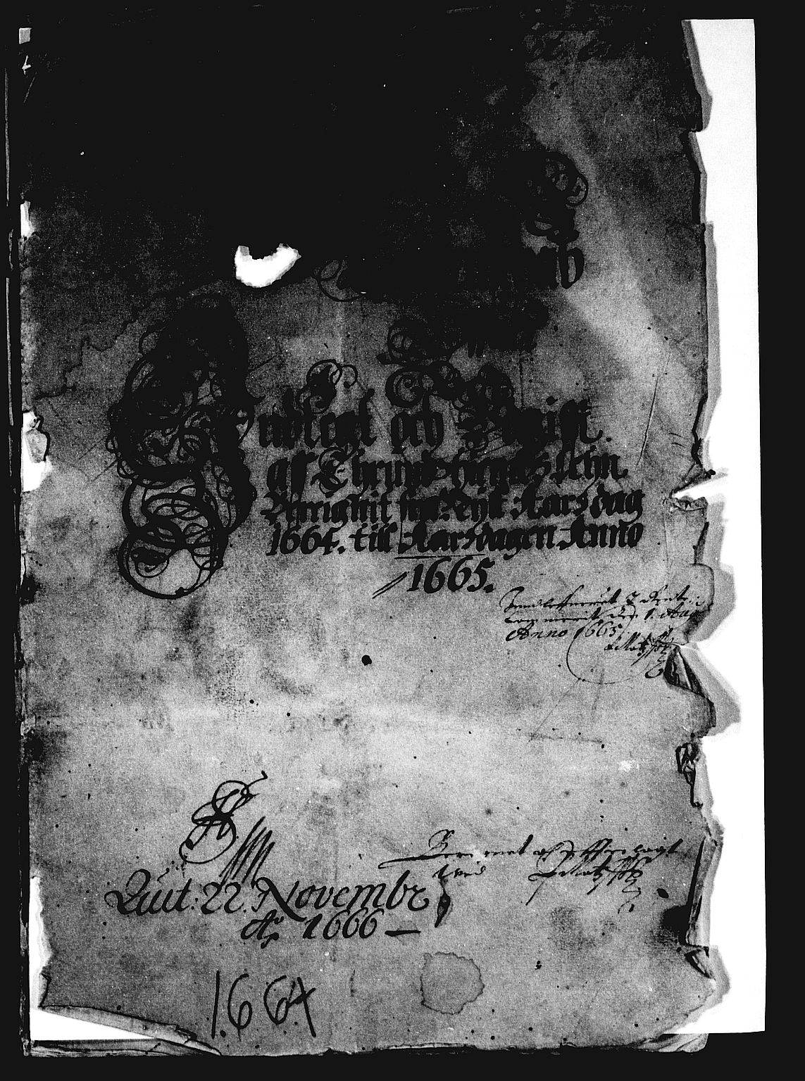 Rentekammeret inntil 1814, Reviderte regnskaper, Stiftamtstueregnskaper, Trondheim stiftamt og Nordland amt, AV/RA-EA-6044/R/Rd/L0008: Trondheim stiftamt, 1664