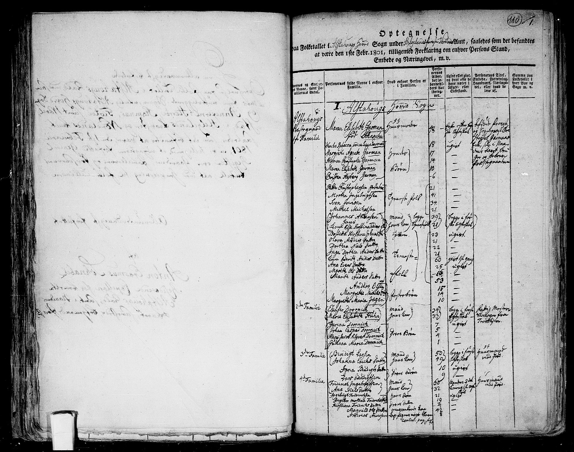 RA, Folketelling 1801 for 1820P Alstahaug prestegjeld, 1801, s. 109b-110a