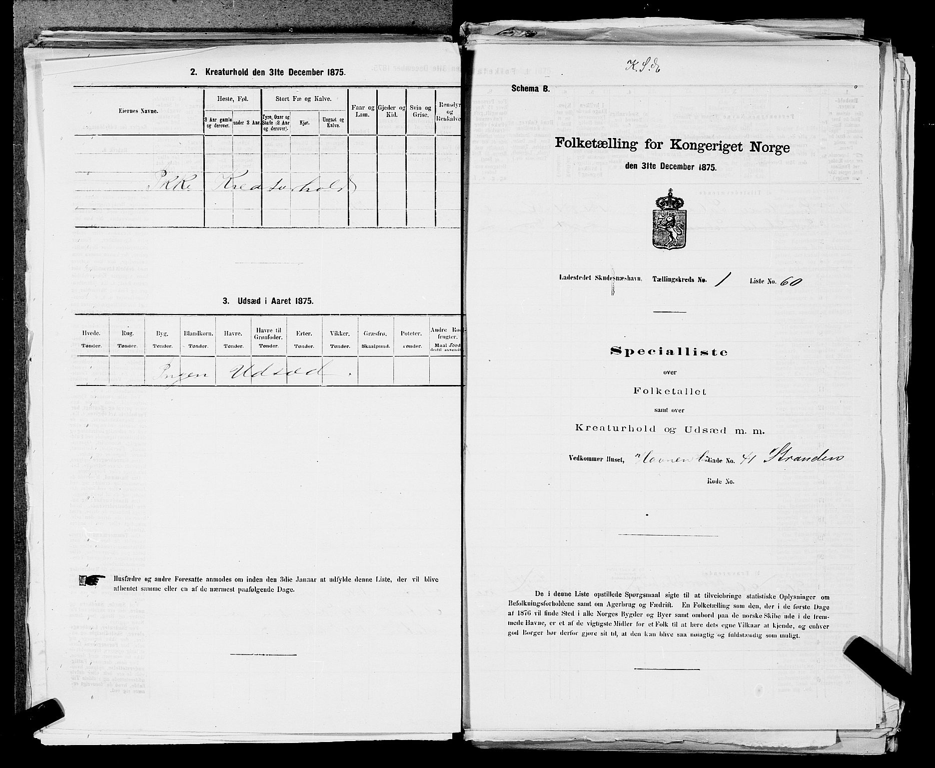 SAST, Folketelling 1875 for 1104B Skudenes prestegjeld, Skudeneshavn ladested, 1875, s. 125