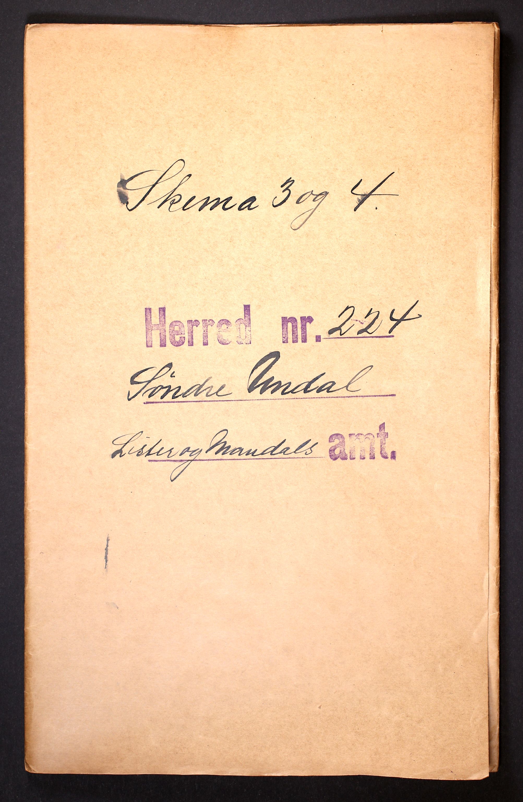 RA, Folketelling 1910 for 1029 Sør-Audnedal herred, 1910, s. 1