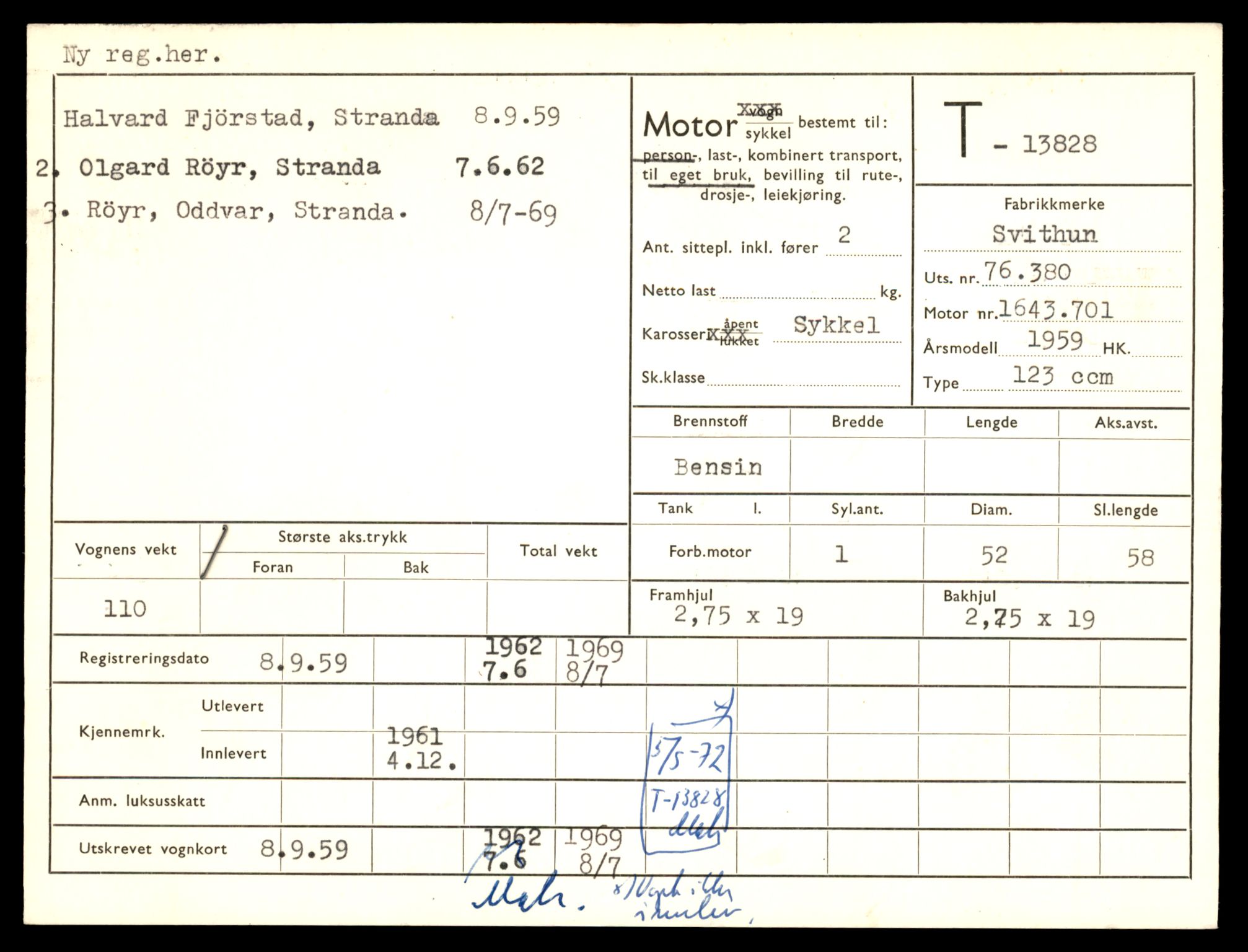 Møre og Romsdal vegkontor - Ålesund trafikkstasjon, SAT/A-4099/F/Fe/L0041: Registreringskort for kjøretøy T 13710 - T 13905, 1927-1998, s. 2137