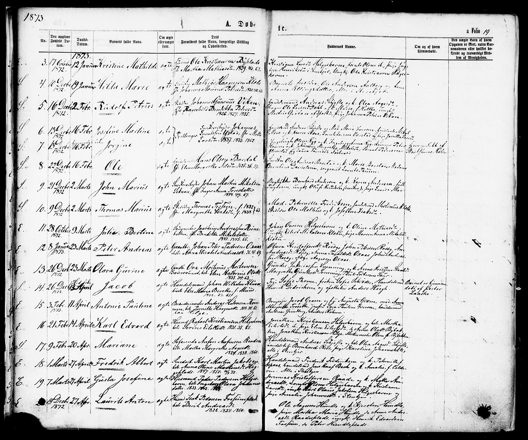 Ministerialprotokoller, klokkerbøker og fødselsregistre - Nord-Trøndelag, AV/SAT-A-1458/739/L0370: Ministerialbok nr. 739A02, 1868-1881, s. 19