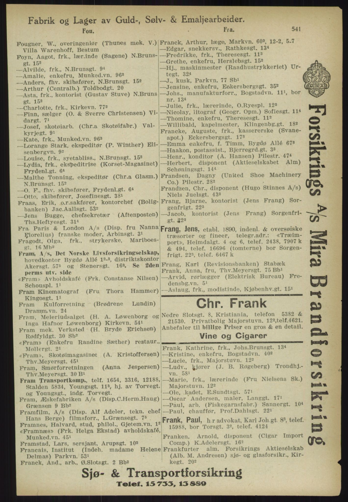 Kristiania/Oslo adressebok, PUBL/-, 1918, s. 566