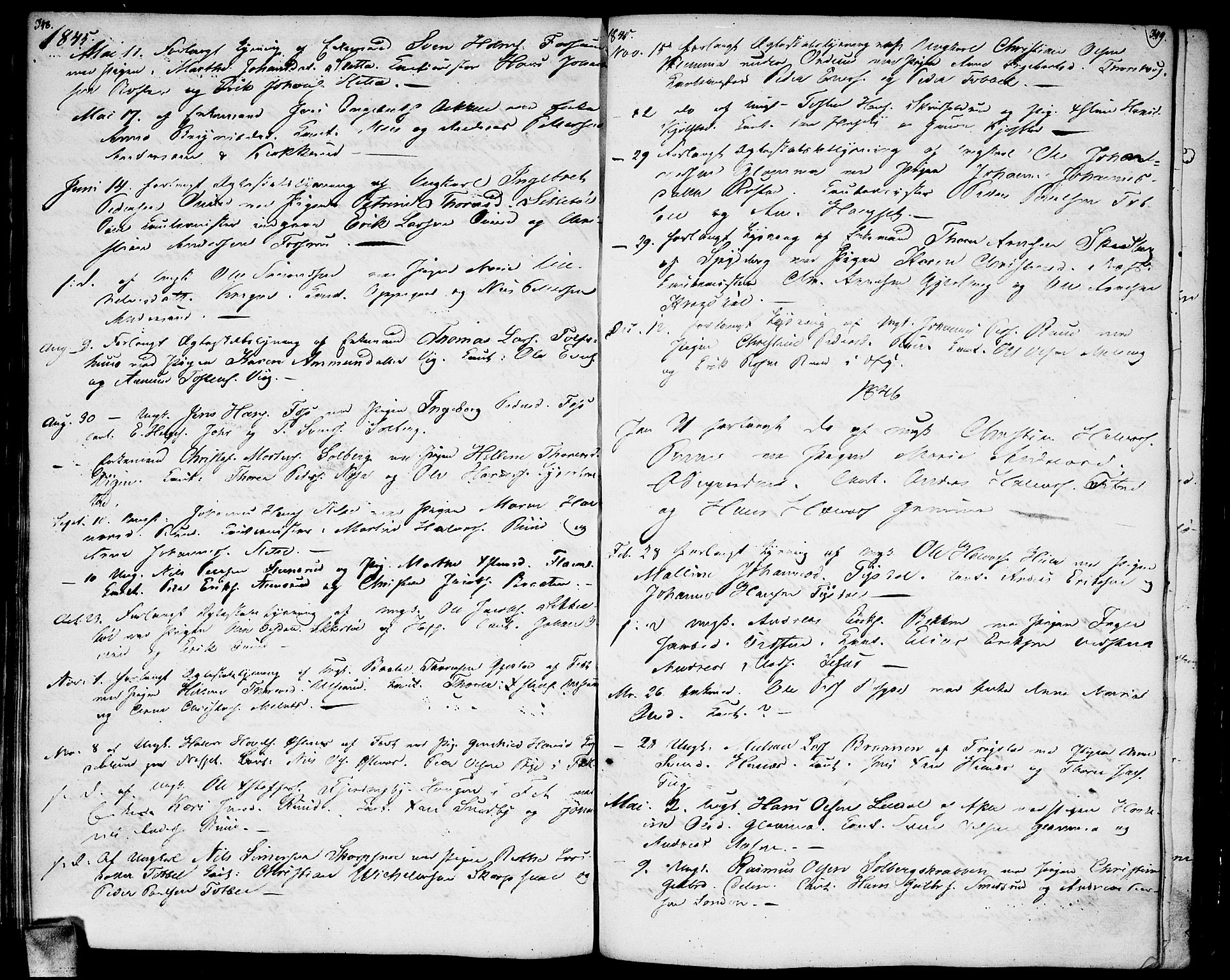 Enebakk prestekontor Kirkebøker, AV/SAO-A-10171c/F/Fa/L0004: Ministerialbok nr. I 4, 1806-1854, s. 348-349