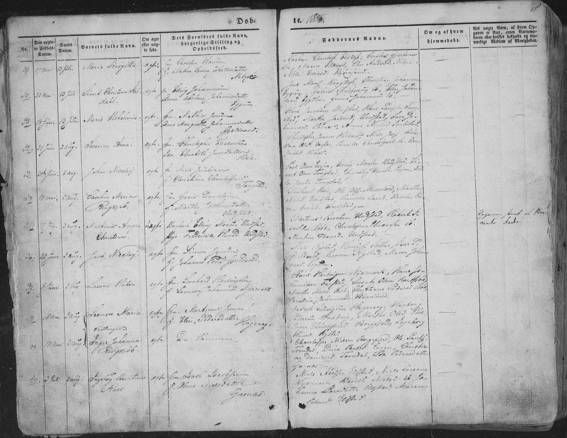 Ministerialprotokoller, klokkerbøker og fødselsregistre - Nordland, AV/SAT-A-1459/880/L1131: Ministerialbok nr. 880A05, 1844-1868, s. 8