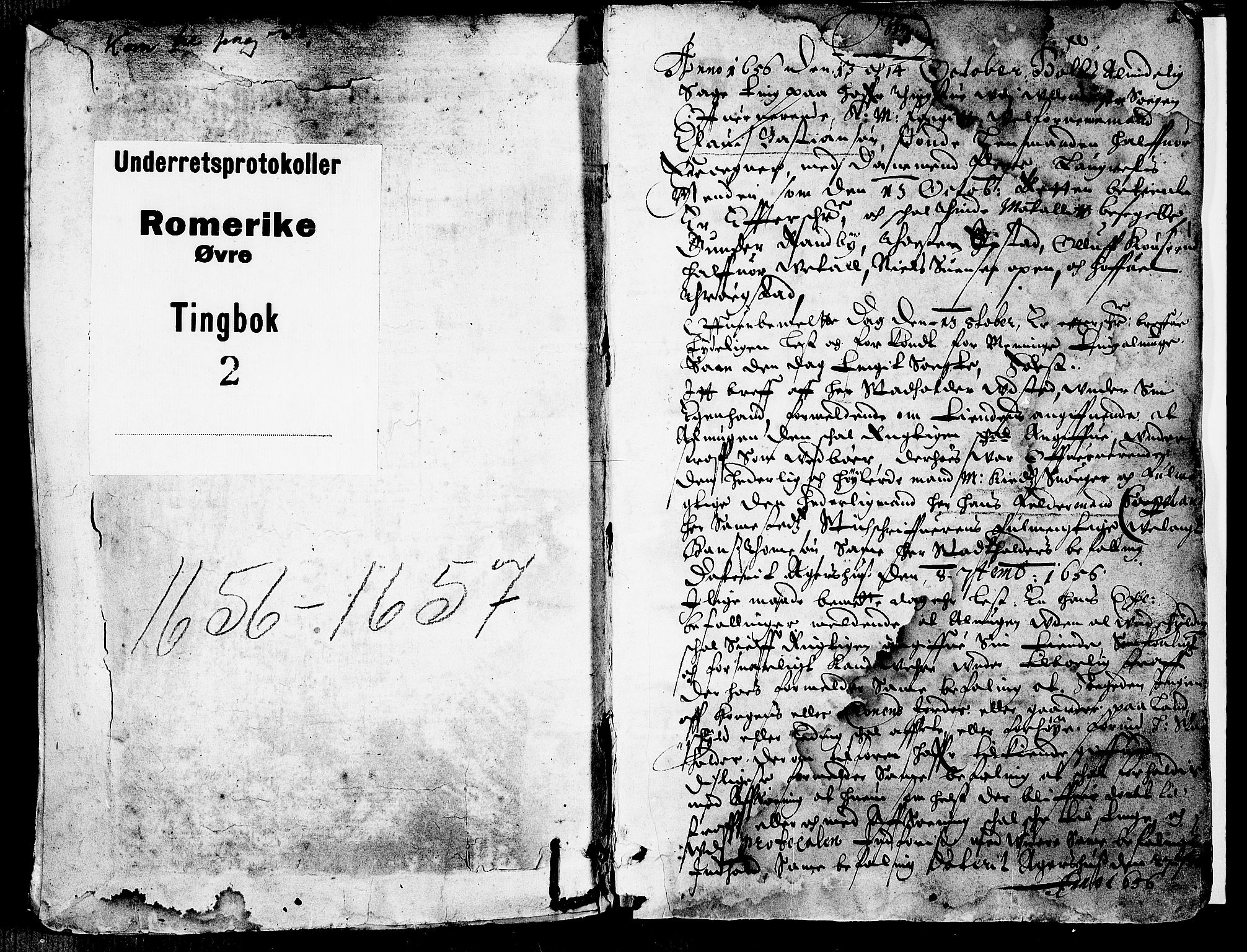 Øvre Romerike sorenskriveri, SAO/A-10649/F/Fb/L0002: Tingbok 2, 1656-1657