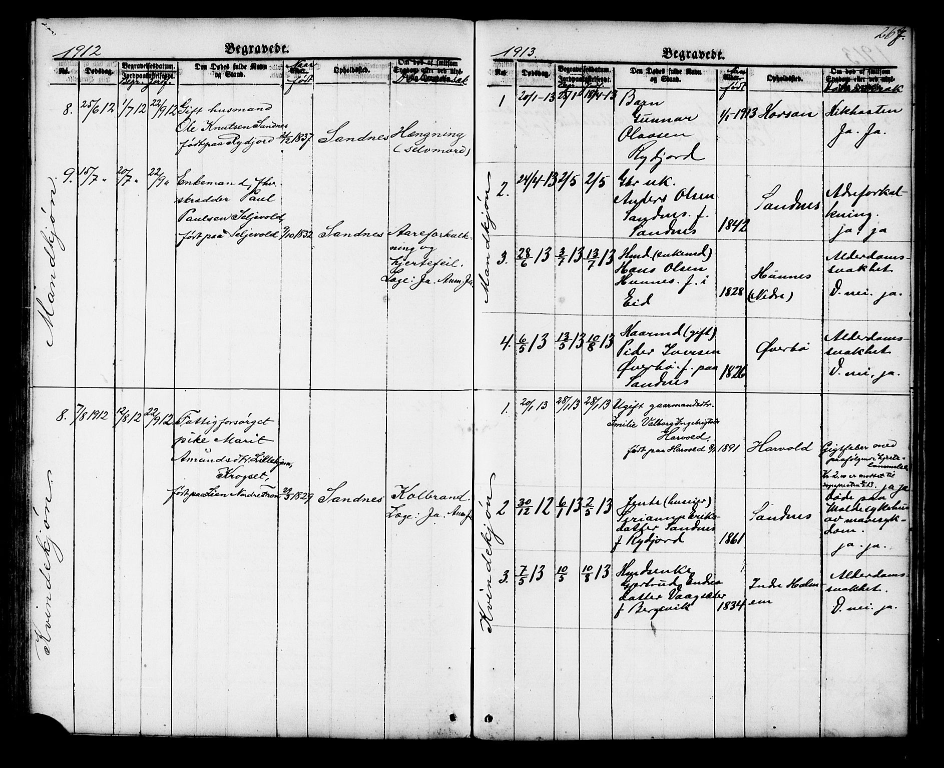 Ministerialprotokoller, klokkerbøker og fødselsregistre - Møre og Romsdal, SAT/A-1454/548/L0614: Klokkerbok nr. 548C02, 1867-1917, s. 267
