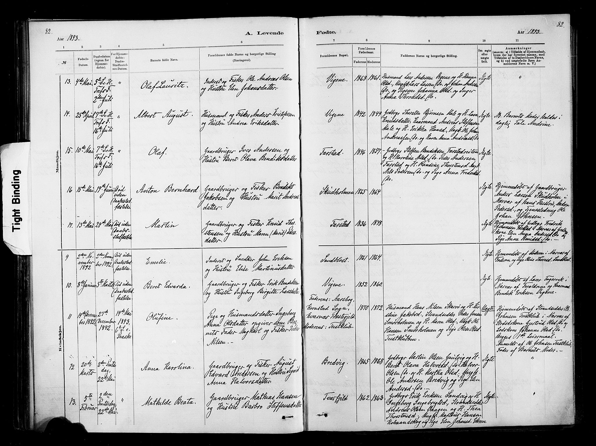 Ministerialprotokoller, klokkerbøker og fødselsregistre - Møre og Romsdal, AV/SAT-A-1454/567/L0778: Ministerialbok nr. 567A01, 1881-1903, s. 82