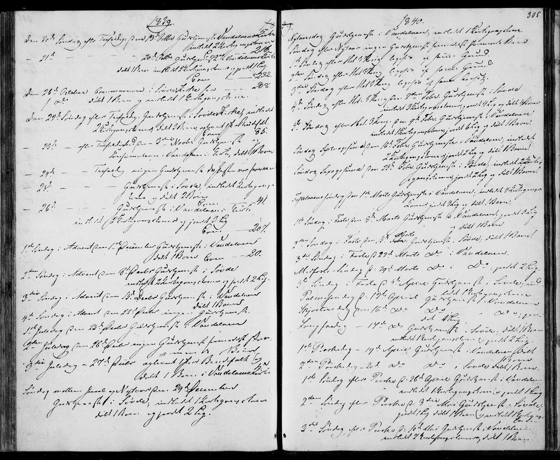 Ministerialprotokoller, klokkerbøker og fødselsregistre - Møre og Romsdal, AV/SAT-A-1454/501/L0005: Ministerialbok nr. 501A05, 1831-1844, s. 305