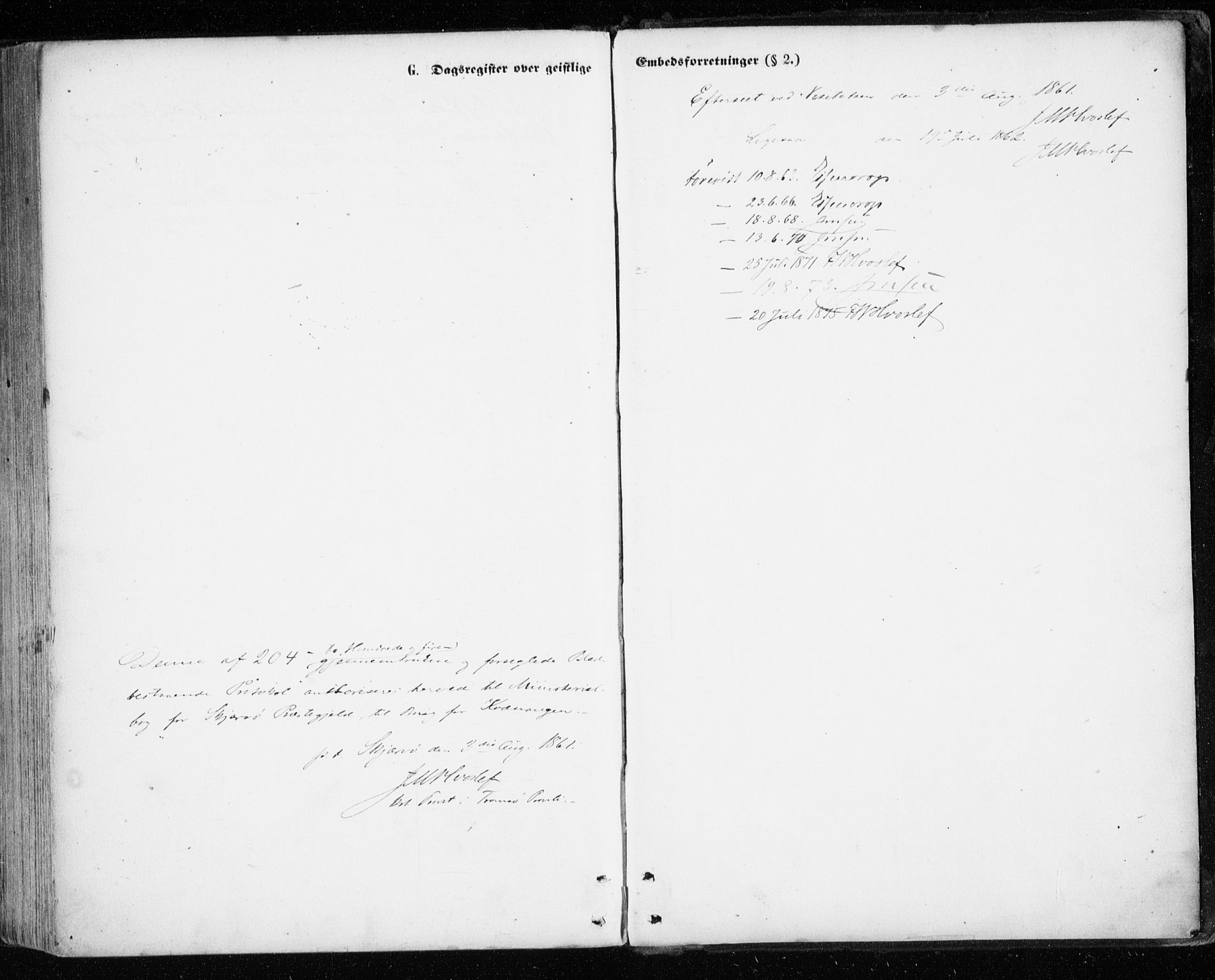 Skjervøy sokneprestkontor, SATØ/S-1300/H/Ha/Haa/L0011kirke: Ministerialbok nr. 11, 1861-1877