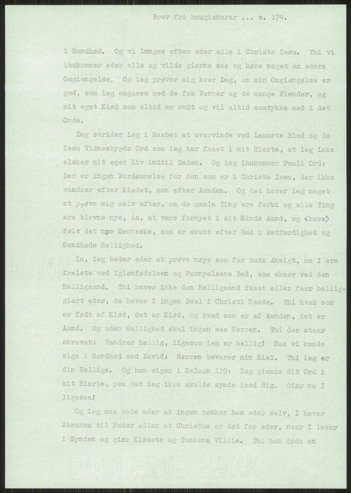 Samlinger til kildeutgivelse, Haugianerbrev, AV/RA-EA-6834/F/L0001: Haugianerbrev I: 1760-1804, 1760-1804, s. 174