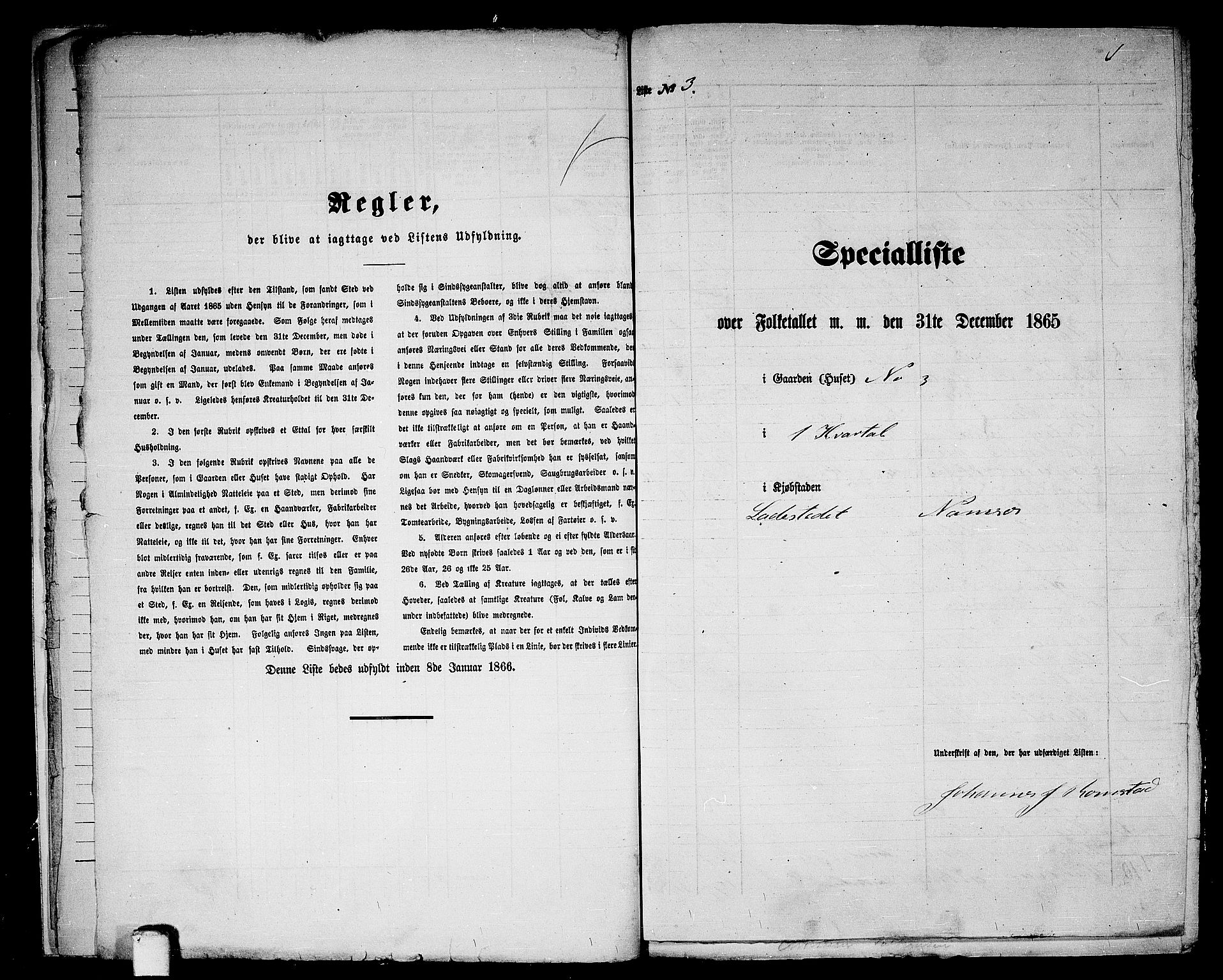RA, Folketelling 1865 for 1703B Namsos prestegjeld, Namsos ladested, 1865, s. 10