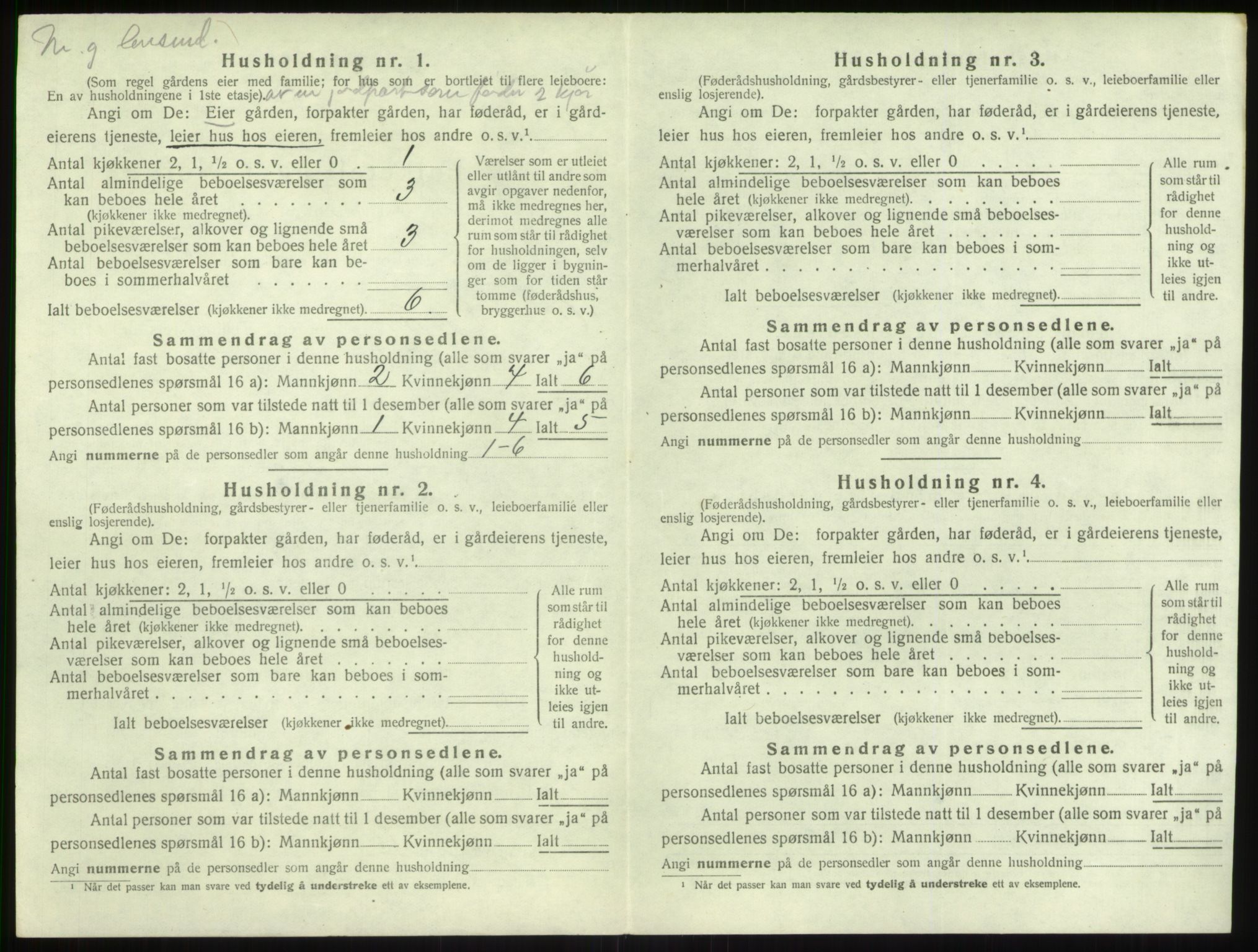 SAB, Folketelling 1920 for 1417 Vik herred, 1920, s. 370