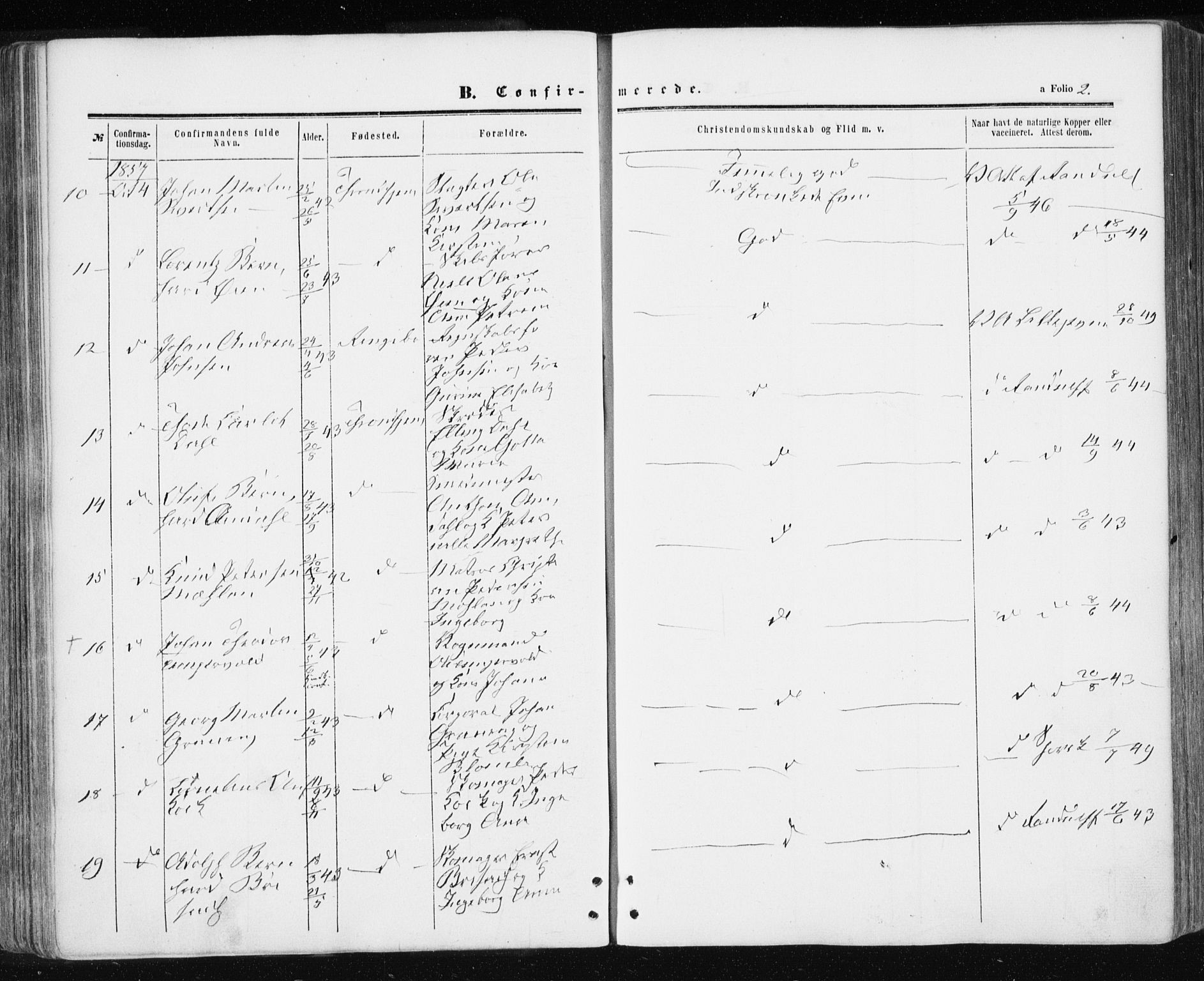 Ministerialprotokoller, klokkerbøker og fødselsregistre - Sør-Trøndelag, AV/SAT-A-1456/601/L0053: Ministerialbok nr. 601A21, 1857-1865, s. 2