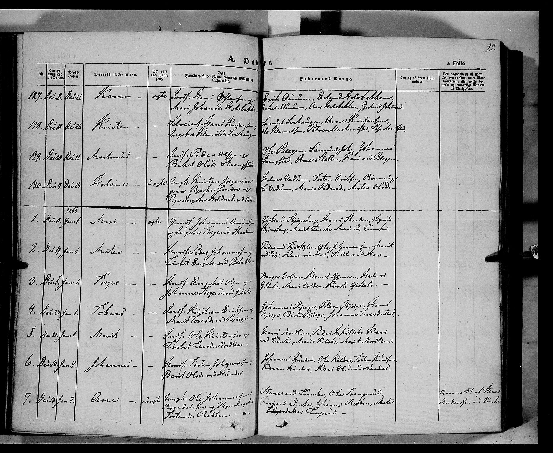 Øyer prestekontor, AV/SAH-PREST-084/H/Ha/Haa/L0005: Ministerialbok nr. 5, 1842-1857, s. 92