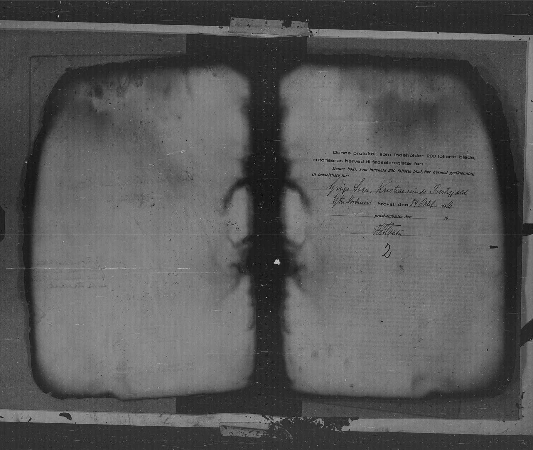 Kristiansund sokneprestkontor, AV/SAT-A-1068/1/II/II4: Fødselsregister nr. 38, 1916-1950, s. 2