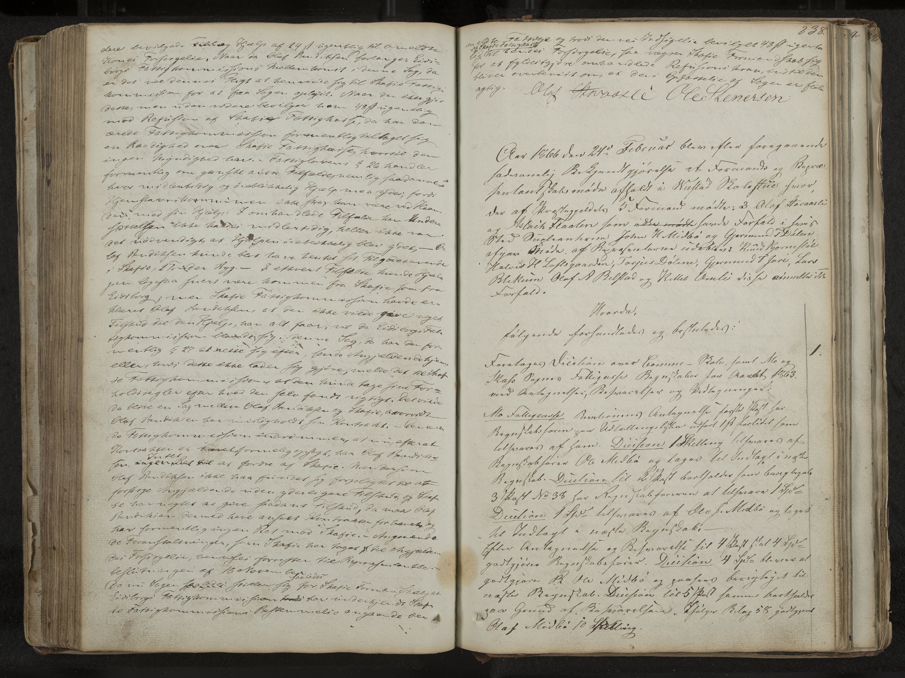 Mo formannskap og sentraladministrasjon, IKAK/0832021/A/L0001: Møtebok Mo og Skafså, 1837-1882, s. 238