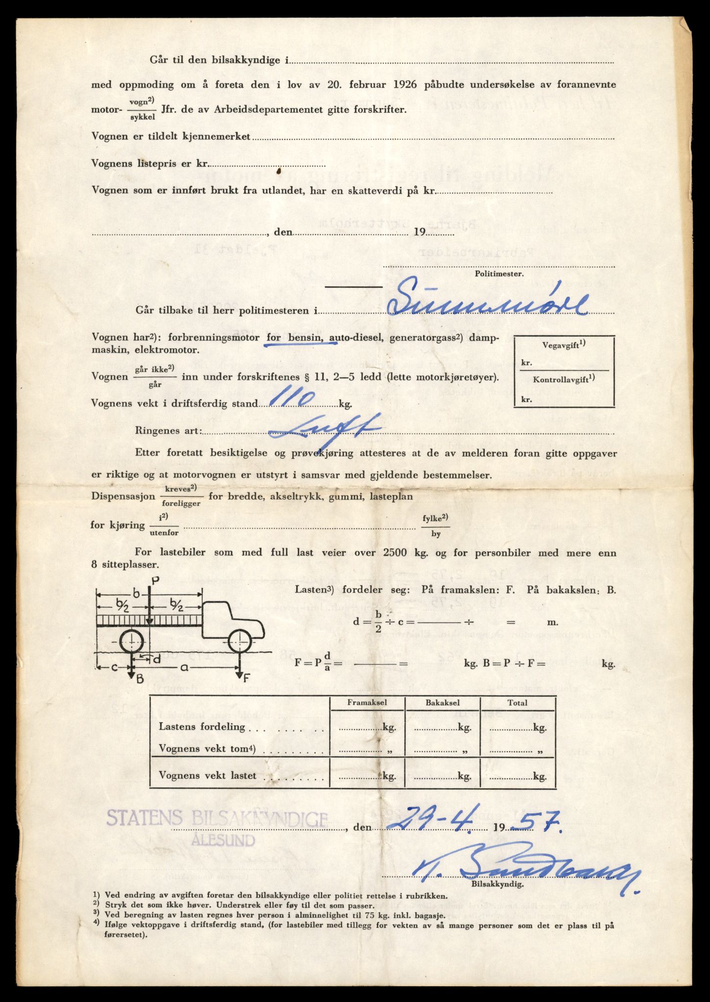 Møre og Romsdal vegkontor - Ålesund trafikkstasjon, AV/SAT-A-4099/F/Fe/L0040: Registreringskort for kjøretøy T 13531 - T 13709, 1927-1998, s. 1271