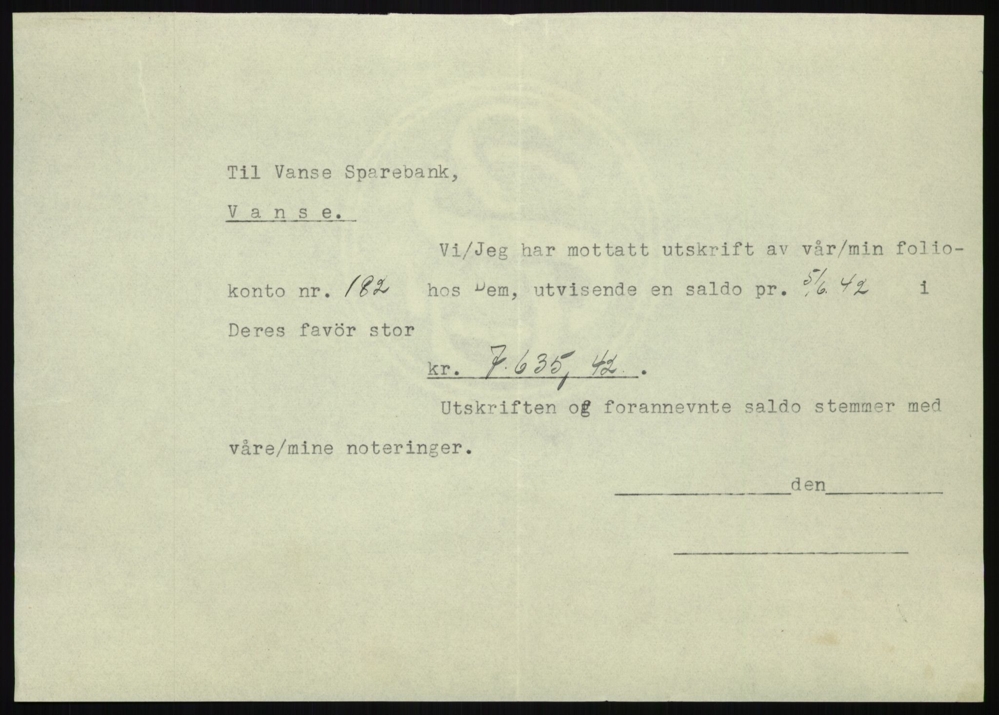 Forsvarsdepartementet, 10. kontor / Oppgjørskontoret, AV/RA-RAFA-1225/D/Db/L0180: Lista oppgjørskontor, 1942-1952, s. 1063