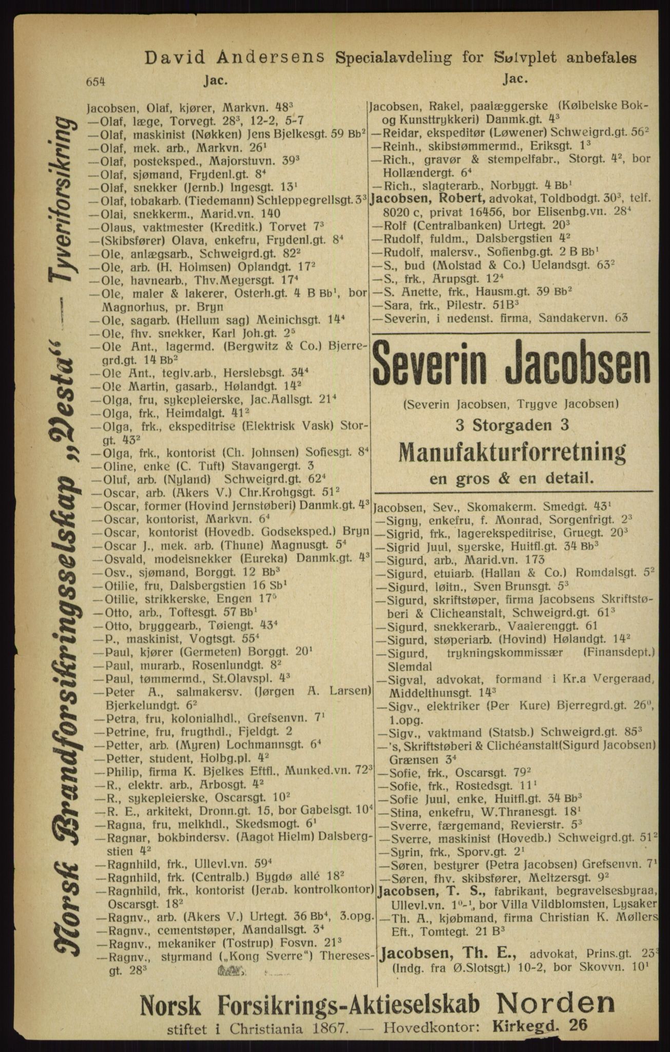 Kristiania/Oslo adressebok, PUBL/-, 1916, s. 654