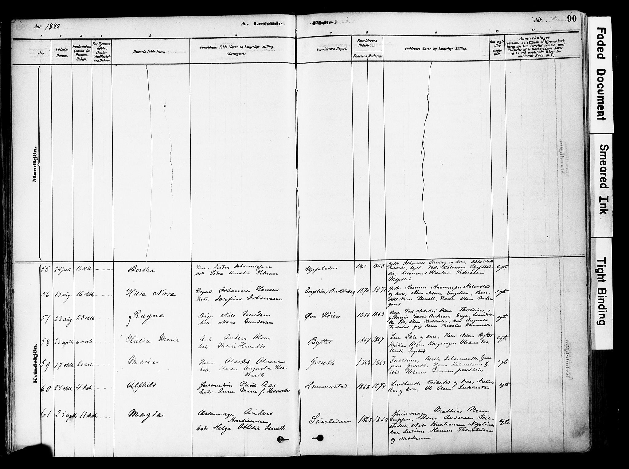 Østre Toten prestekontor, SAH/PREST-104/H/Ha/Haa/L0006: Ministerialbok nr. 6 /1, 1878-1896, s. 90