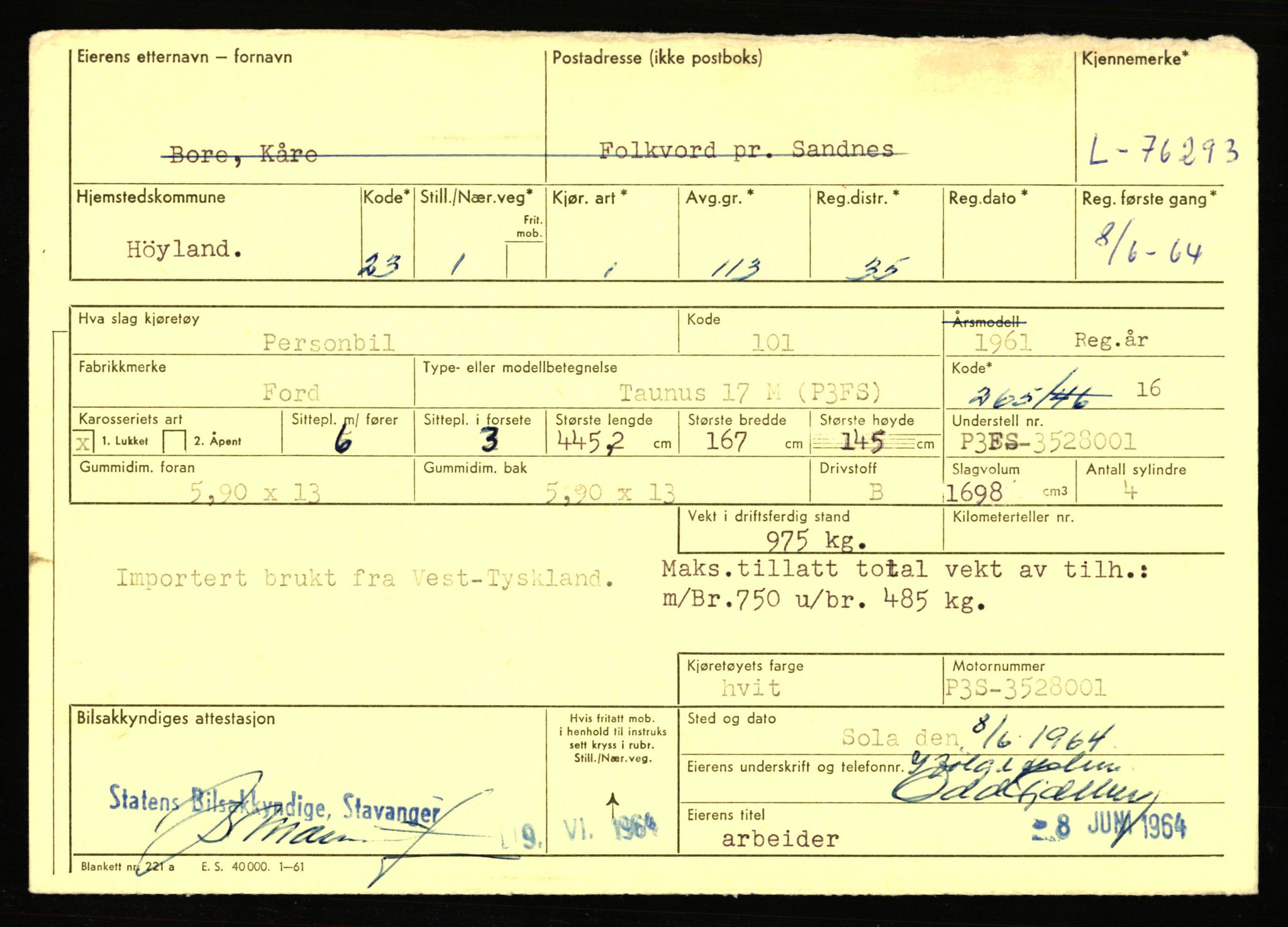 Stavanger trafikkstasjon, AV/SAST-A-101942/0/F/L0068: L-75000 - L-76799, 1930-1971, s. 1597