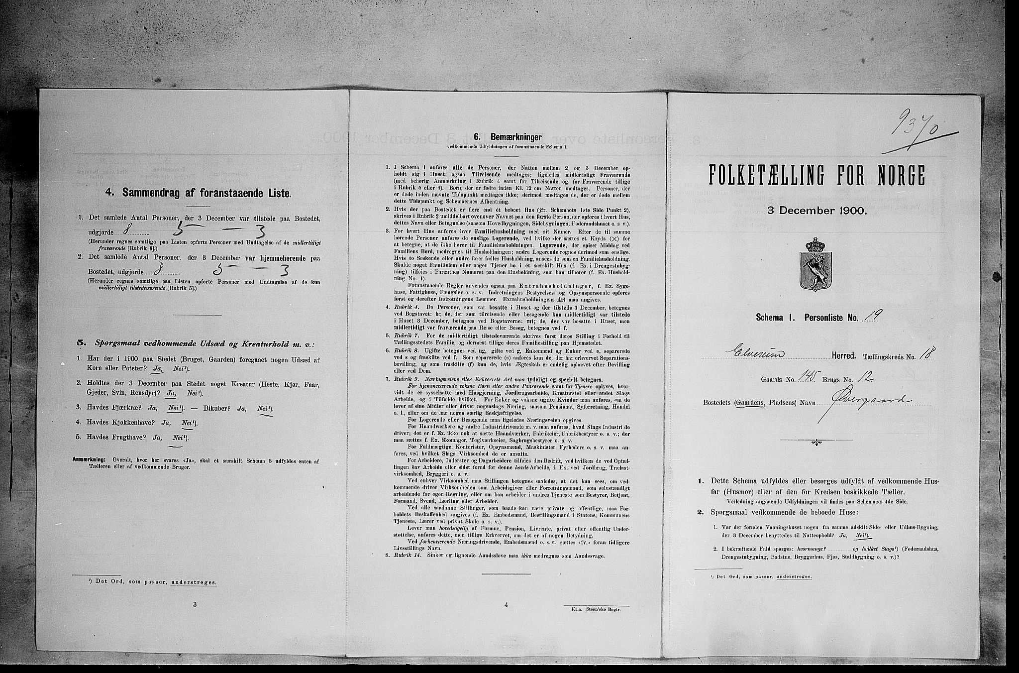 SAH, Folketelling 1900 for 0427 Elverum herred, 1900, s. 2464
