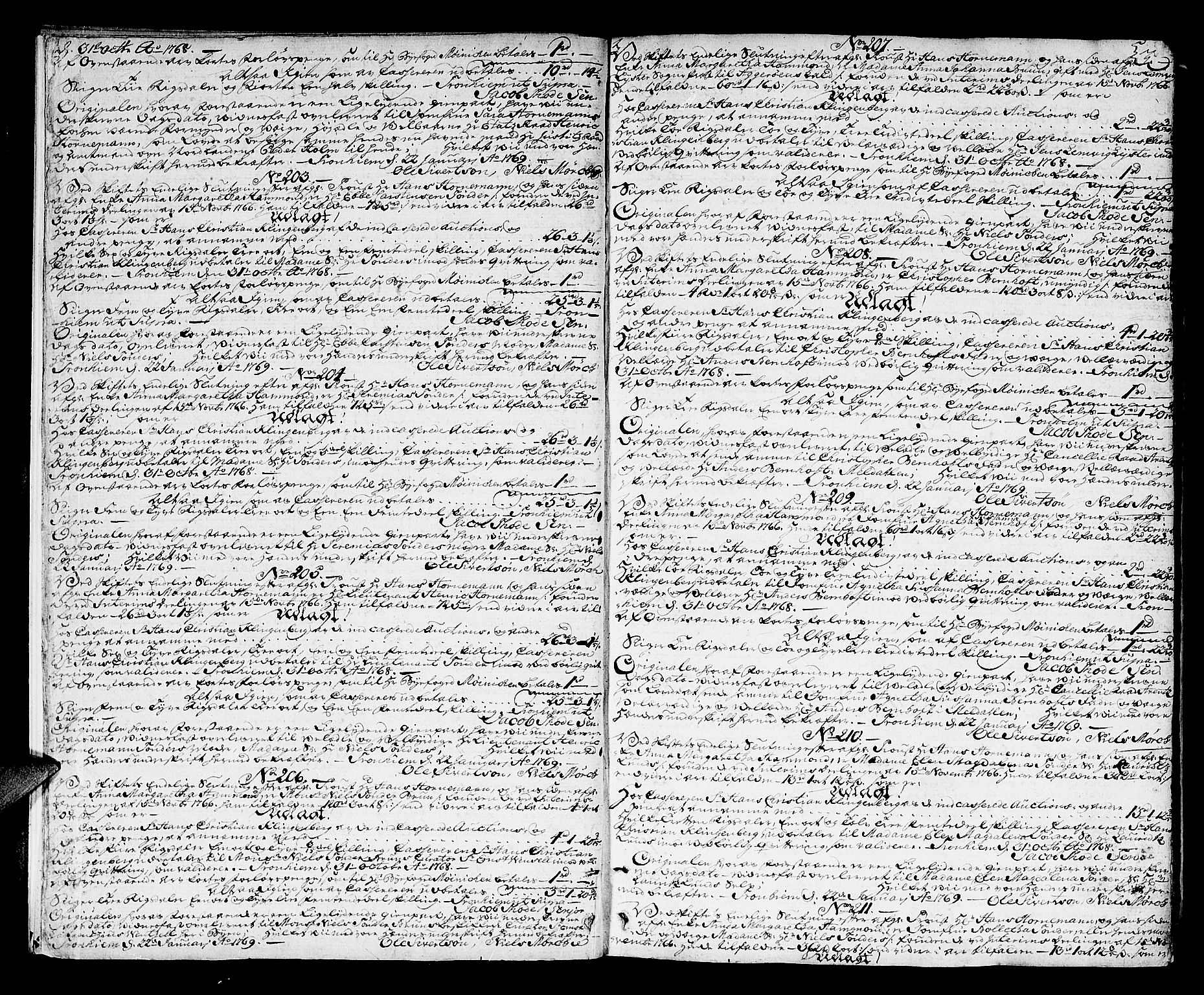 Nidaros domprosti, AV/SAT-A-6513/1/I/I1/L0004: Skifteprotokoll, 1767-1808, s. 2b-3a