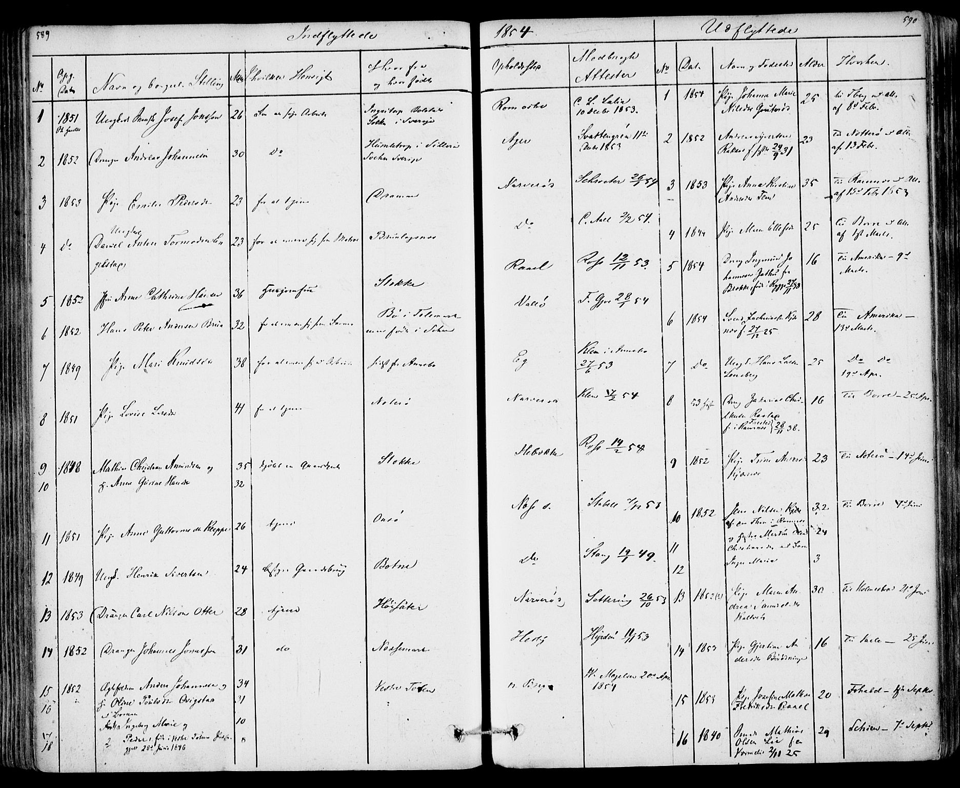 Sem kirkebøker, AV/SAKO-A-5/F/Fa/L0006: Ministerialbok nr. I 6, 1843-1855, s. 589-590