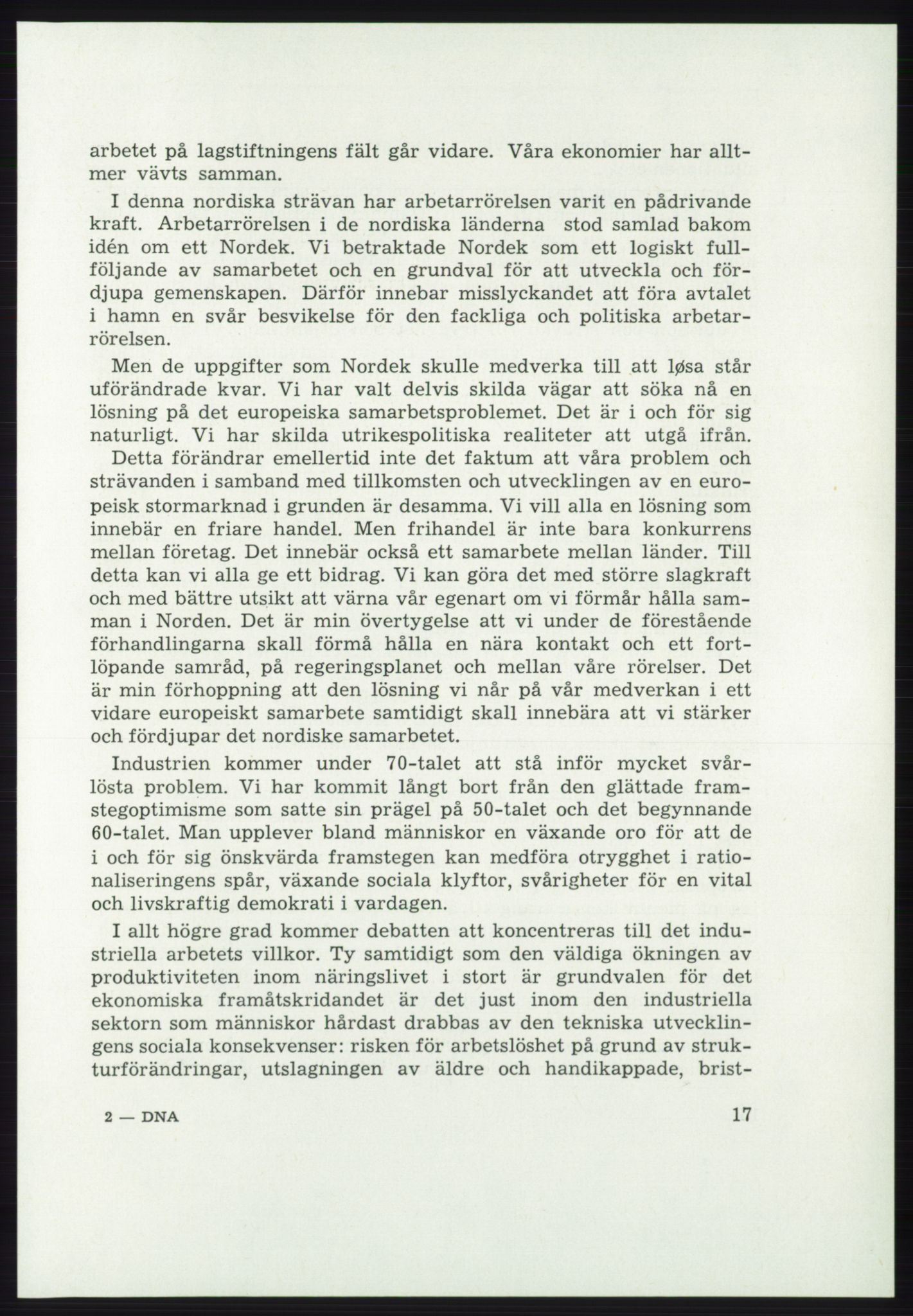 Det norske Arbeiderparti - publikasjoner, AAB/-/-/-: Protokoll over forhandlingene på det 43. ordinære landsmøte 9.-11. mai 1971 i Oslo, 1971, s. 17