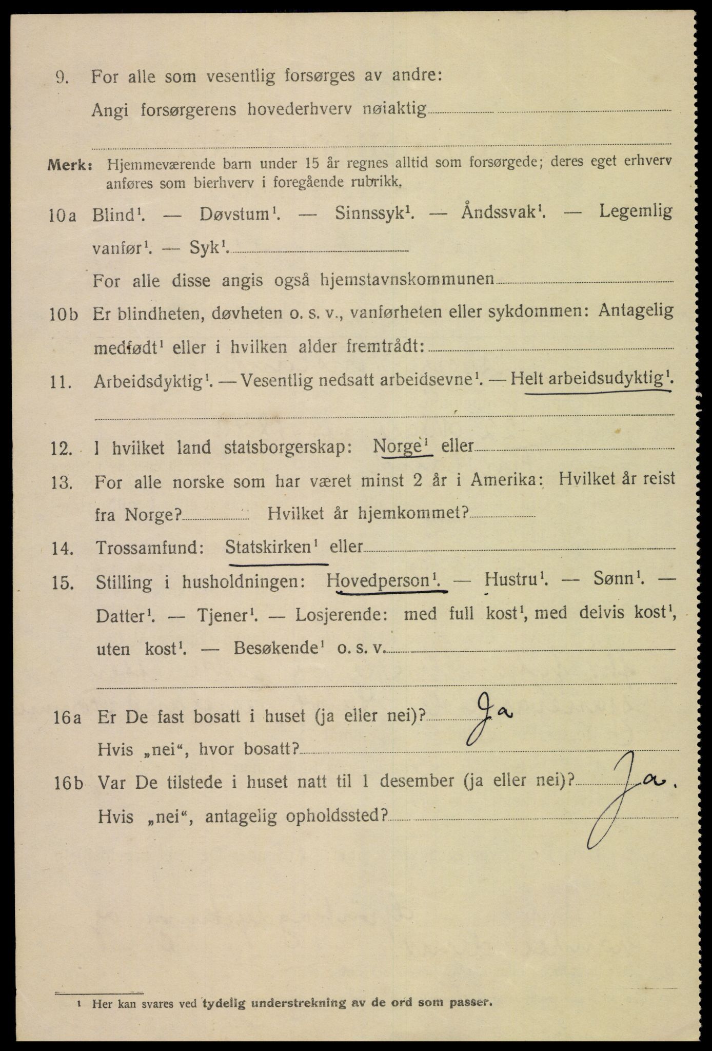 SAK, Folketelling 1920 for 1002 Mandal ladested, 1920, s. 8164