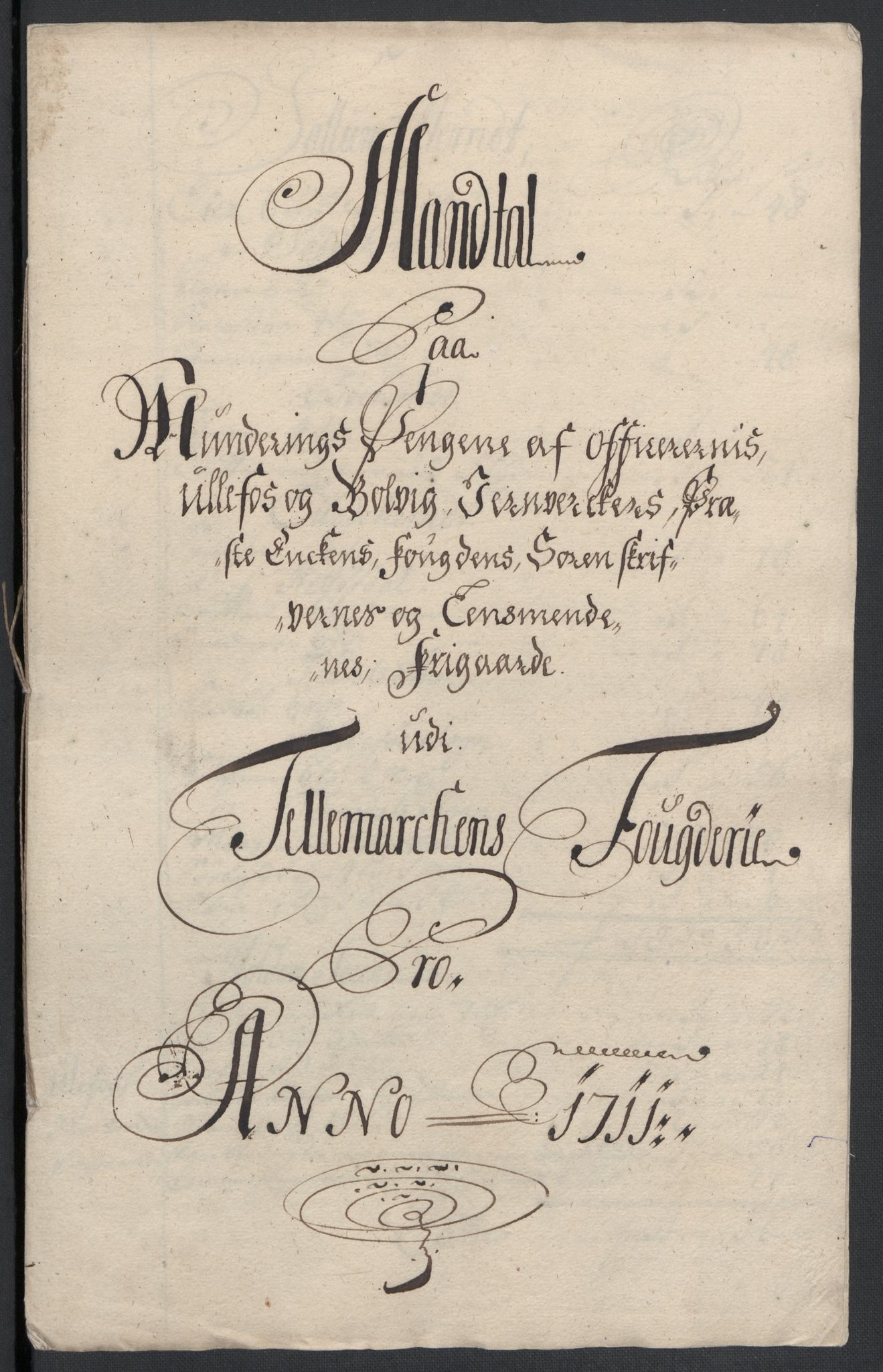 Rentekammeret inntil 1814, Reviderte regnskaper, Fogderegnskap, AV/RA-EA-4092/R36/L2120: Fogderegnskap Øvre og Nedre Telemark og Bamble, 1711, s. 272