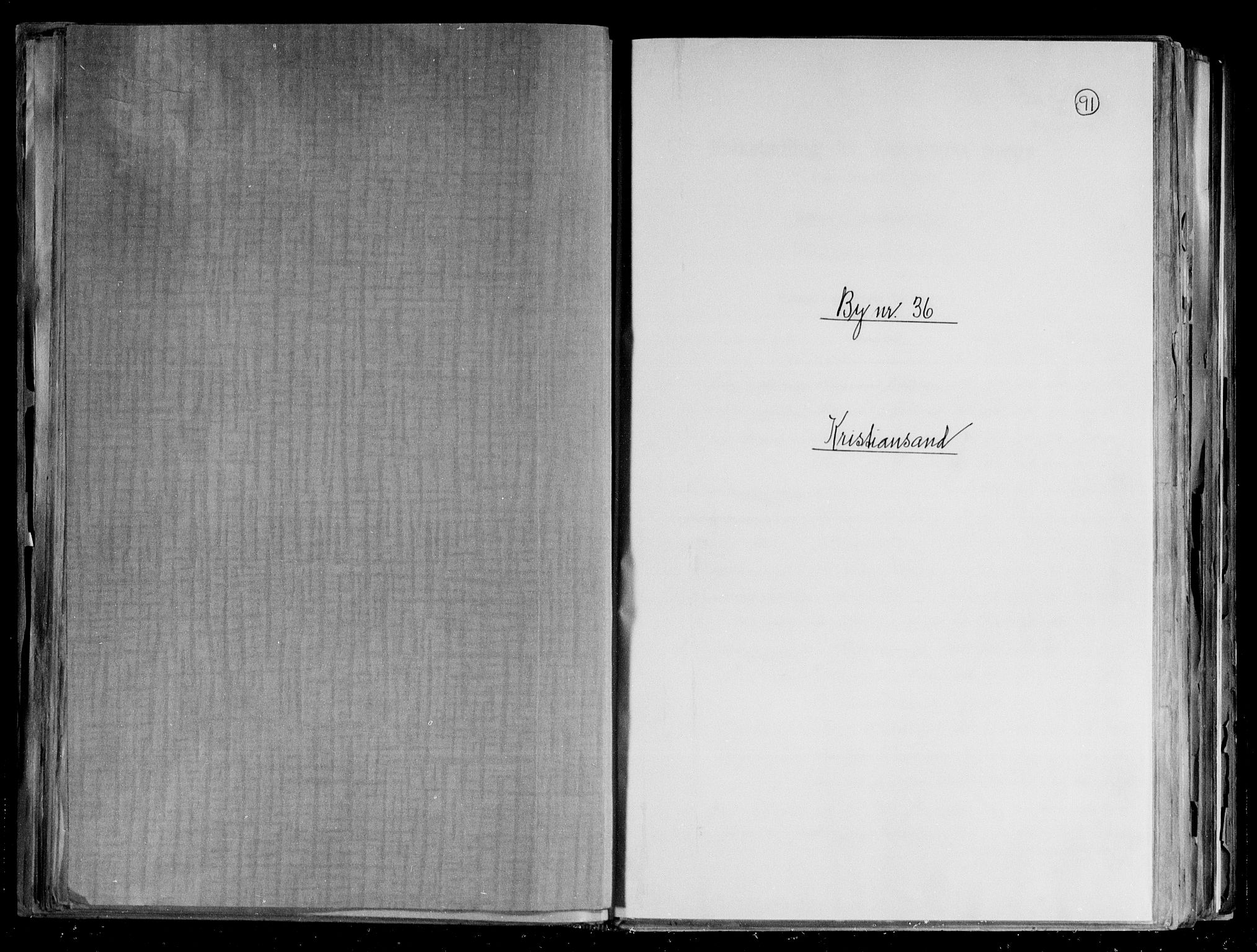 RA, Folketelling 1891 for 1001 Kristiansand kjøpstad, 1891, s. 1