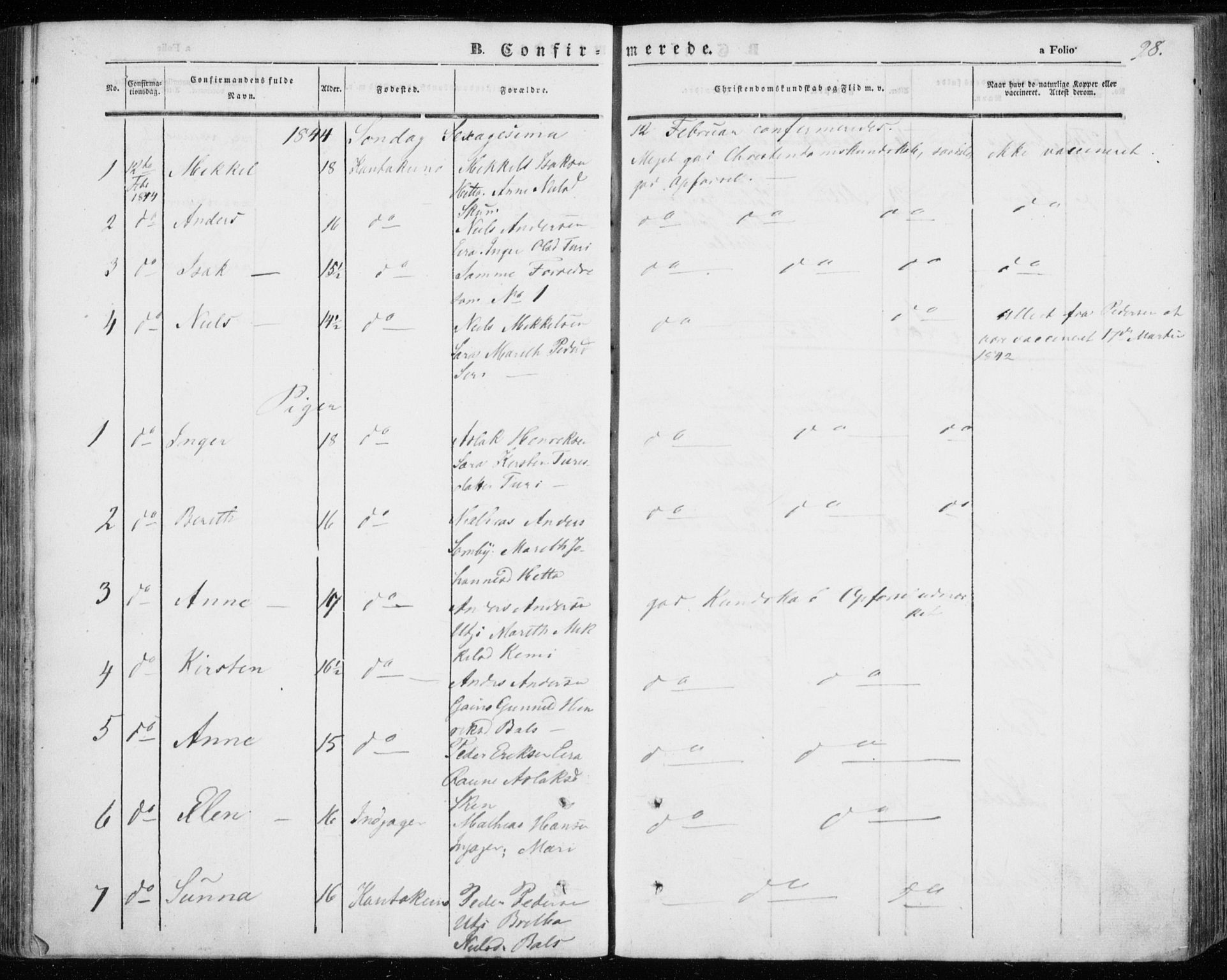 Kautokeino sokneprestembete, AV/SATØ-S-1340/H/Ha/L0002.kirke: Ministerialbok nr. 2, 1843-1861, s. 98