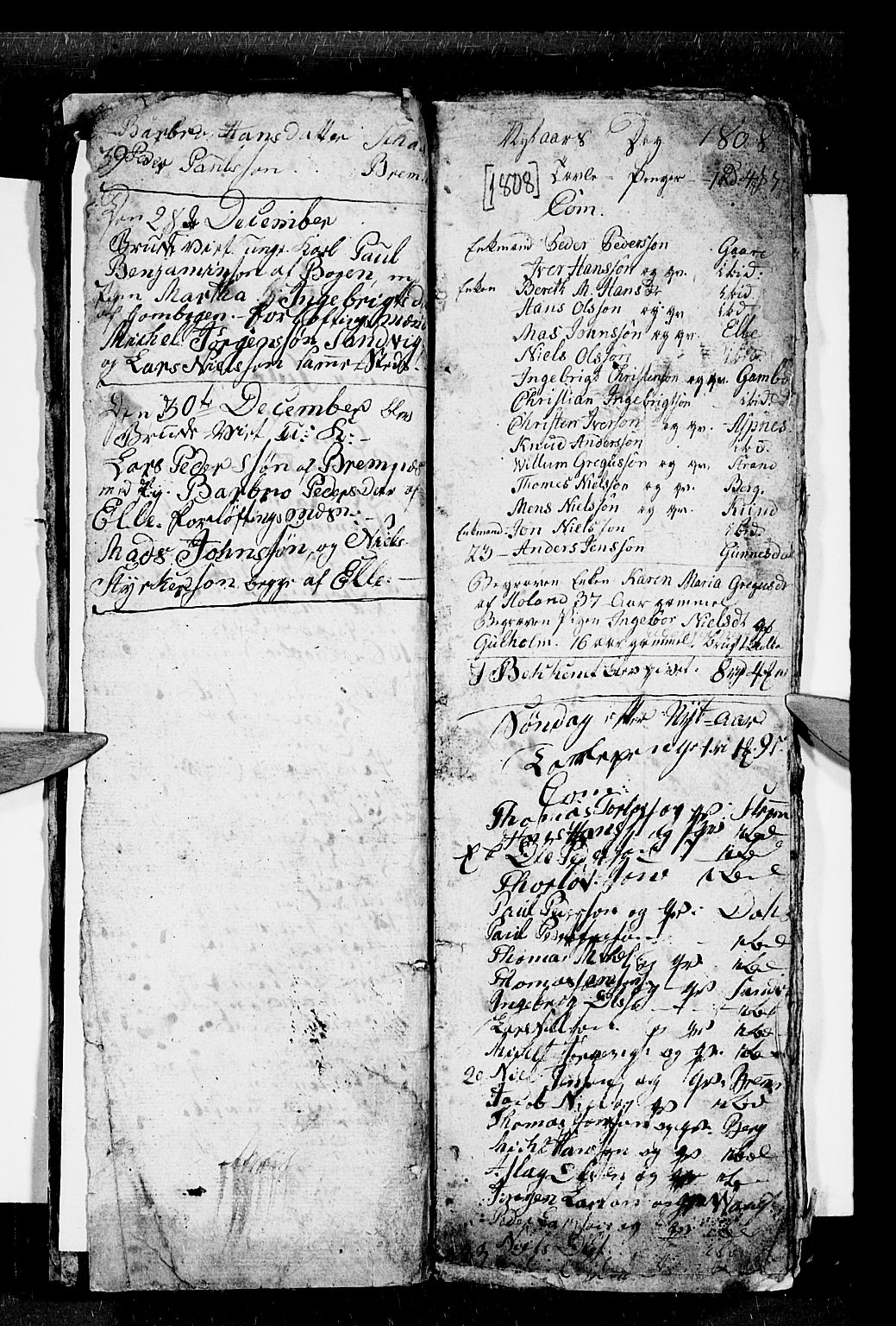 Kvæfjord sokneprestkontor, AV/SATØ-S-1323/G/Ga/Gab/L0001klokker: Klokkerbok nr. 1, 1806-1824