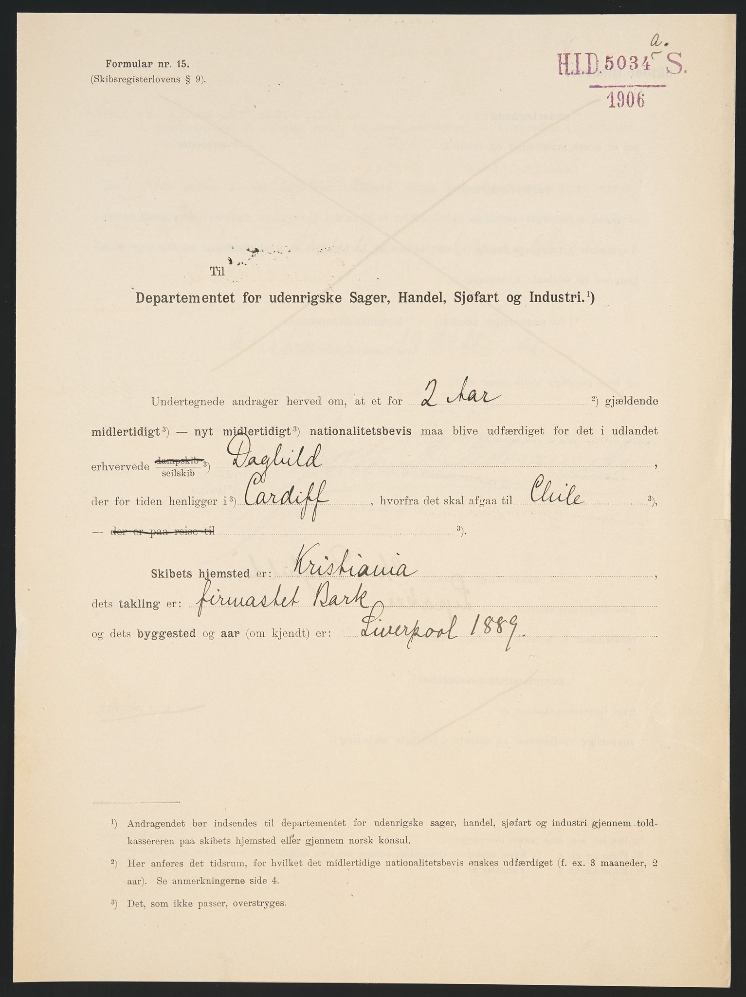 Sjøfartsdirektoratet med forløpere, skipsmapper slettede skip, AV/RA-S-4998/F/Fa/L0225: --, 1867-1925, s. 160