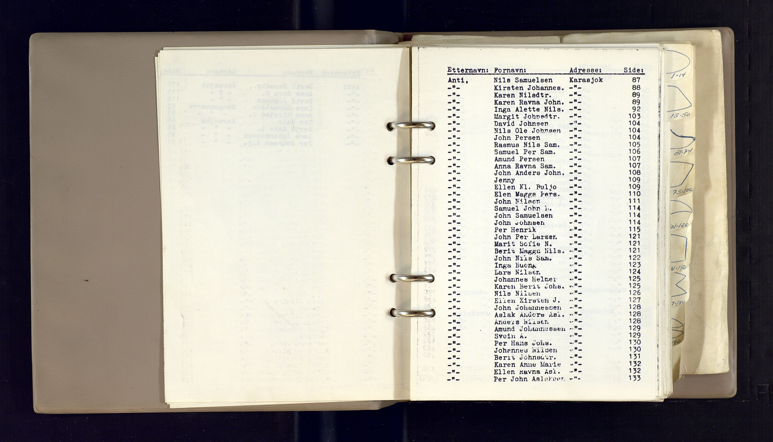 Lappefogden i Finnmark/Reindriftsforvaltningen Øst-Finnmark, AV/SATØ-S-1461/G/Gd/L0001/0002: Reinmerkeregisterprotokoller / Reinmerkeregisterprotokoll for Karasjok reinsogn, 1967-1969