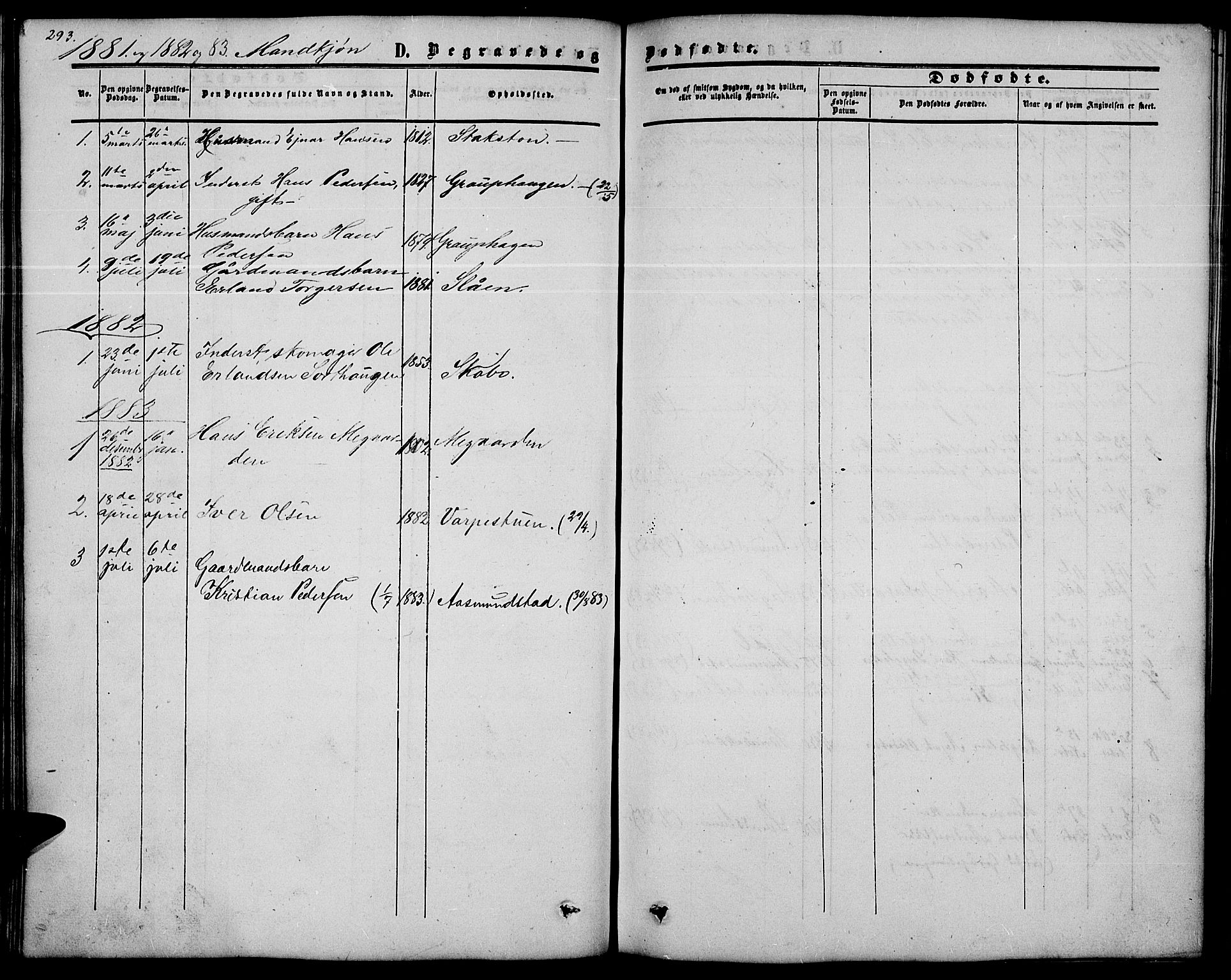 Nord-Fron prestekontor, SAH/PREST-080/H/Ha/Hab/L0002: Klokkerbok nr. 2, 1851-1883, s. 293