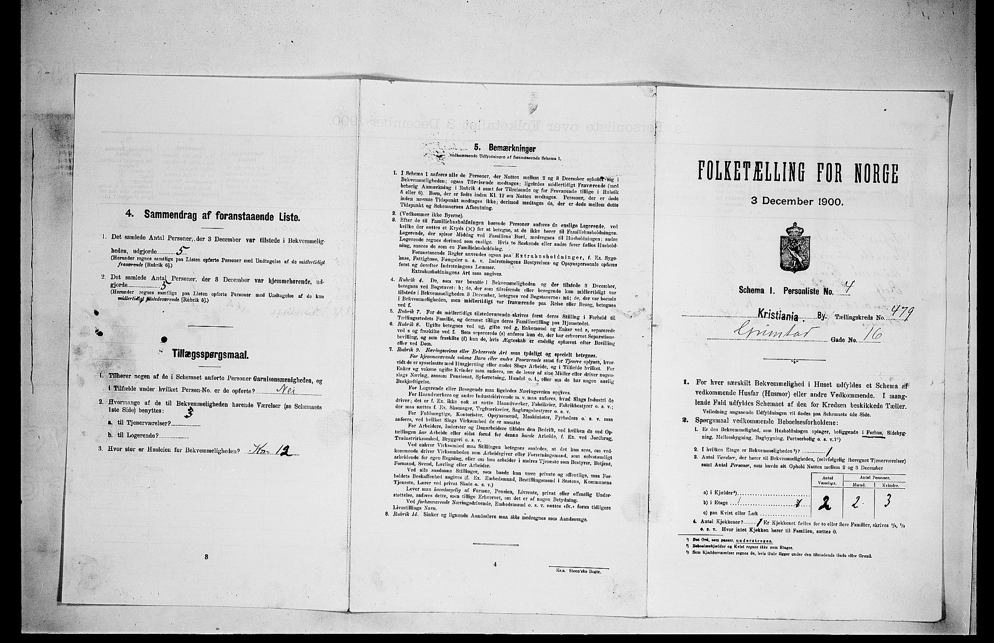 SAO, Folketelling 1900 for 0301 Kristiania kjøpstad, 1900, s. 28081