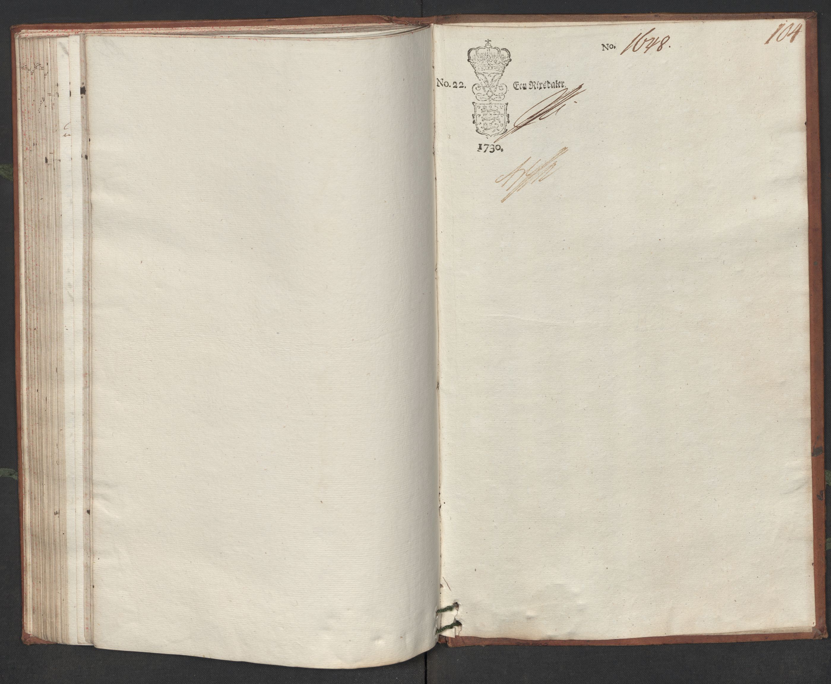 Generaltollkammeret, tollregnskaper, AV/RA-EA-5490/R19/L0006/0001: Tollregnskaper Flekkefjord / Hovedtollbok, 1731, s. 103b-104a