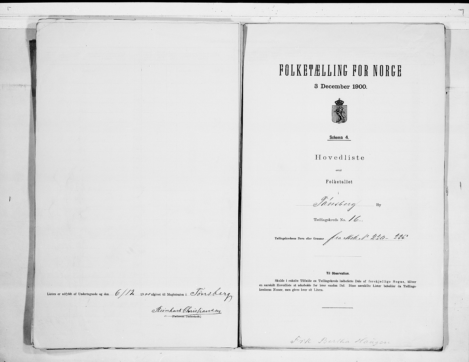 RA, Folketelling 1900 for 0705 Tønsberg kjøpstad, 1900, s. 34