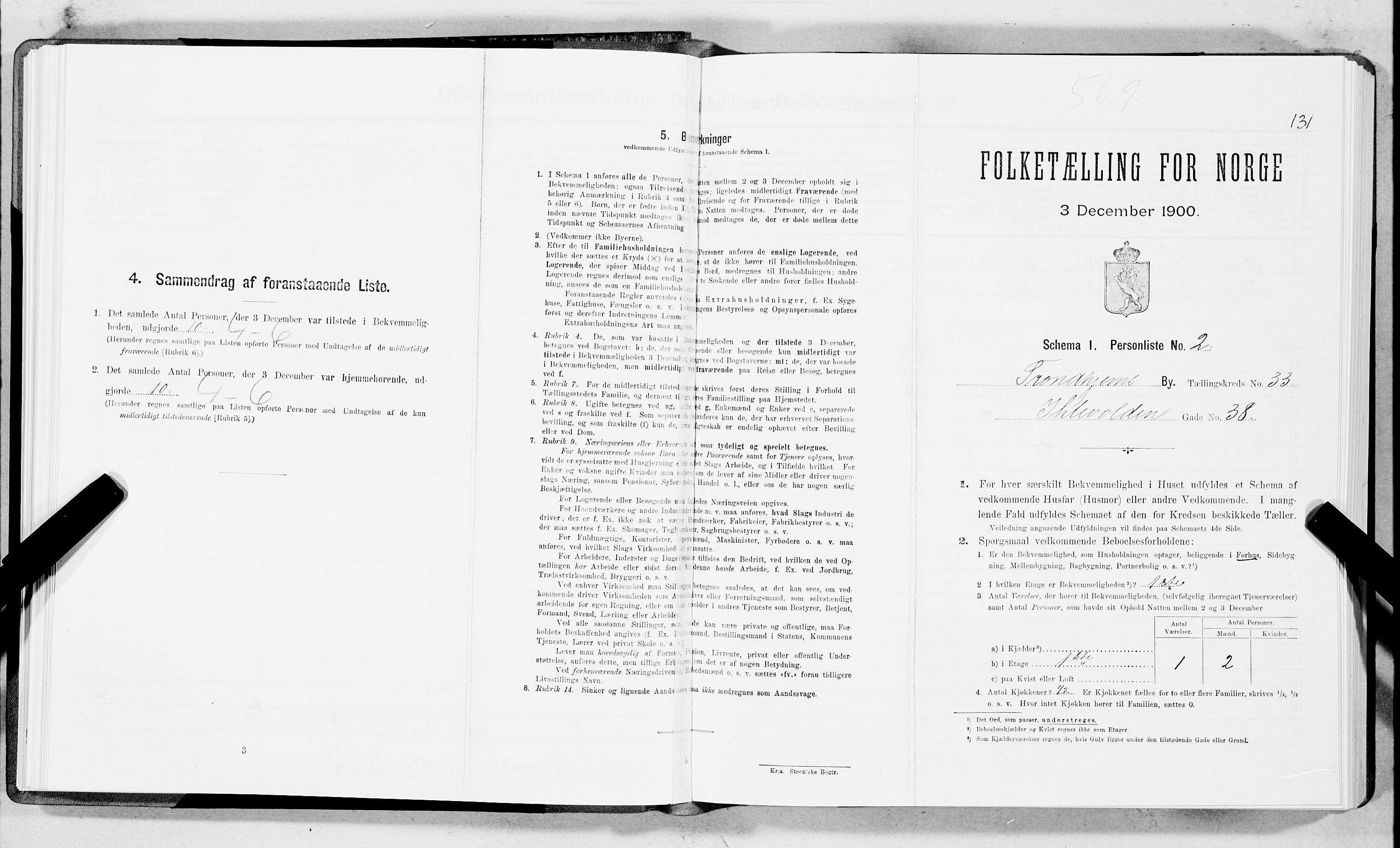 SAT, Folketelling 1900 for 1601 Trondheim kjøpstad, 1900, s. 5451